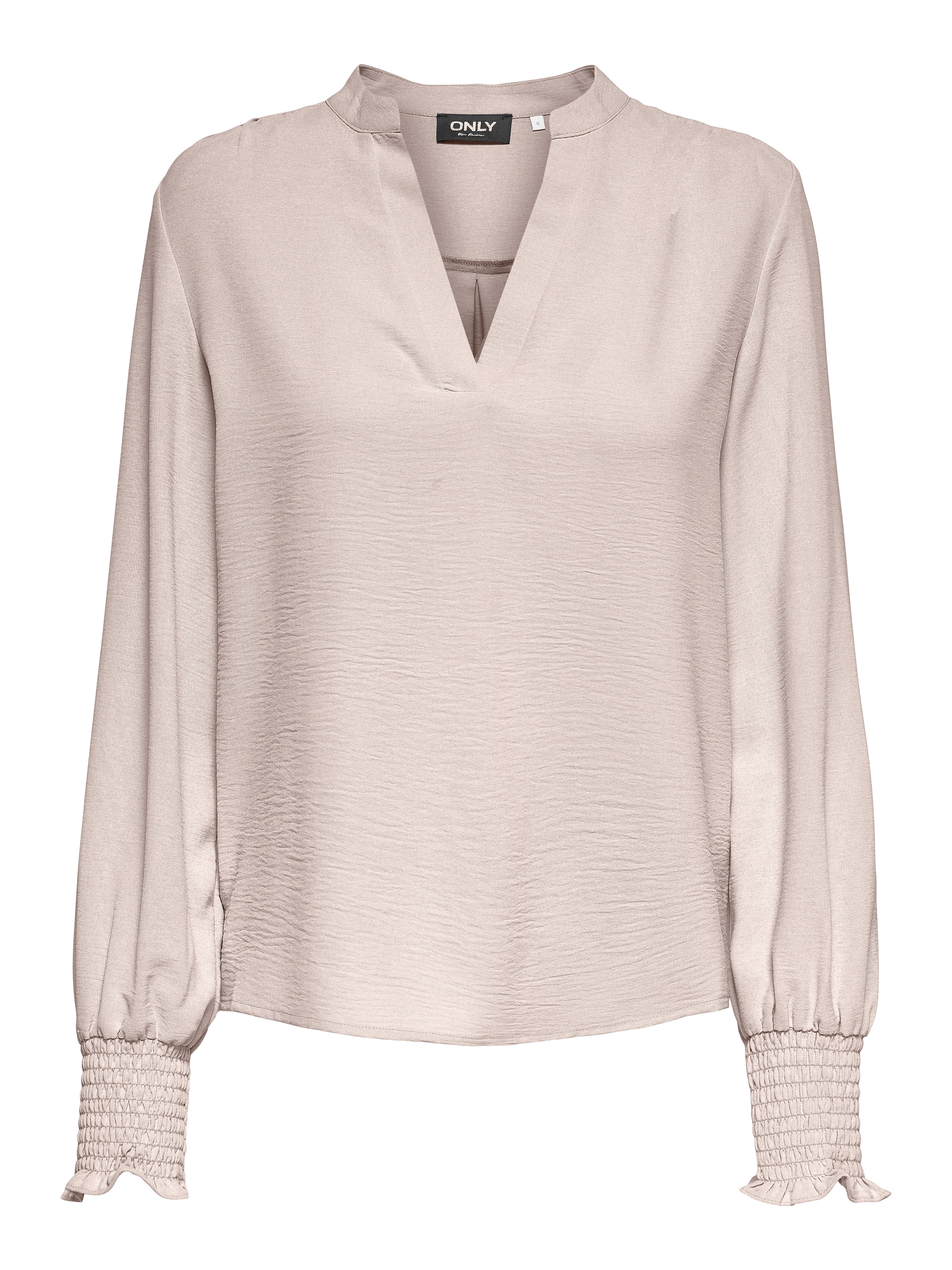 ONLY Blusenshirt »ONLMETTE V-NECK LS SMOCK TOP NOOS WVN«