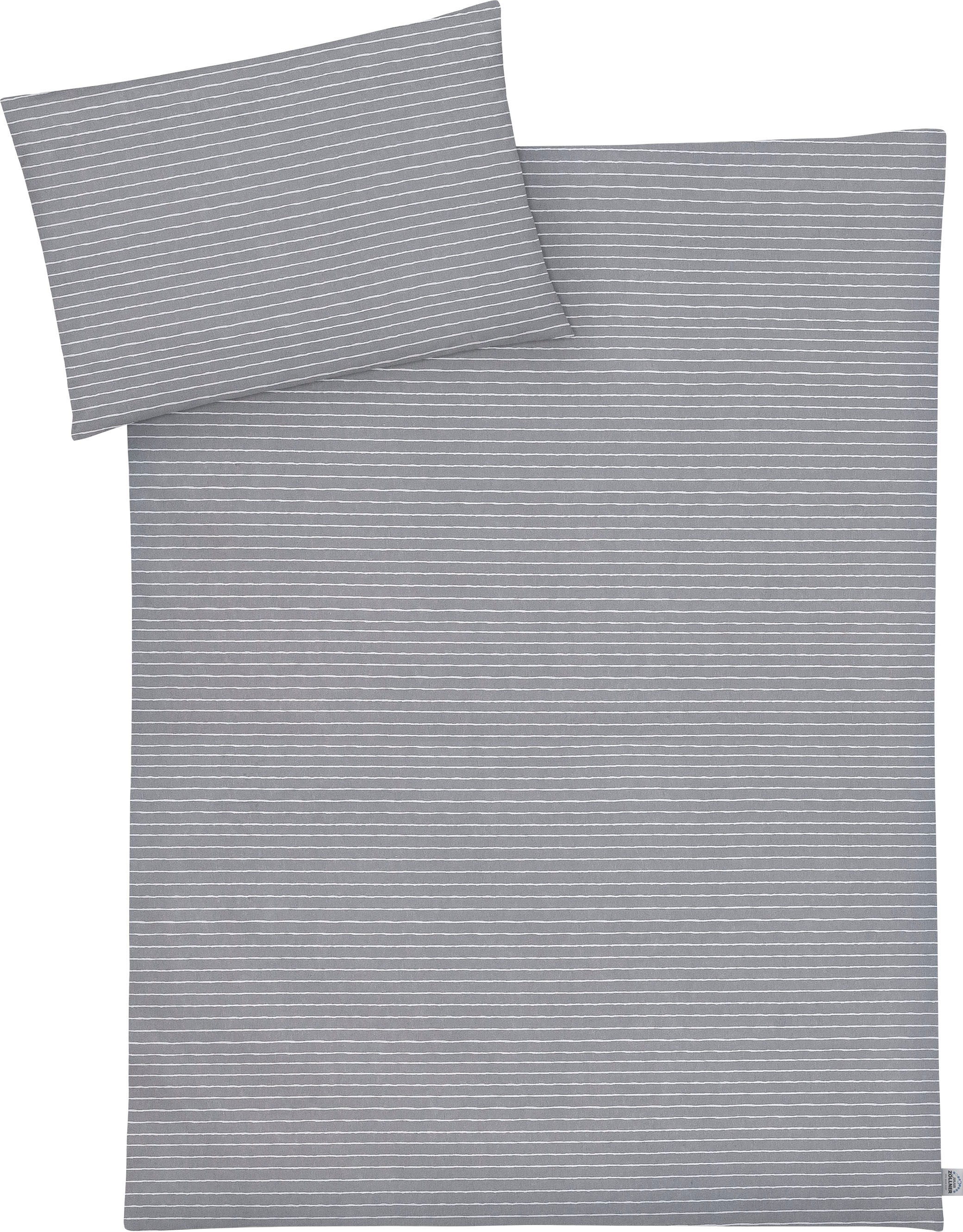 Julius Zöllner Kinderbettwäsche »Grey Stripes«, mit Streifen