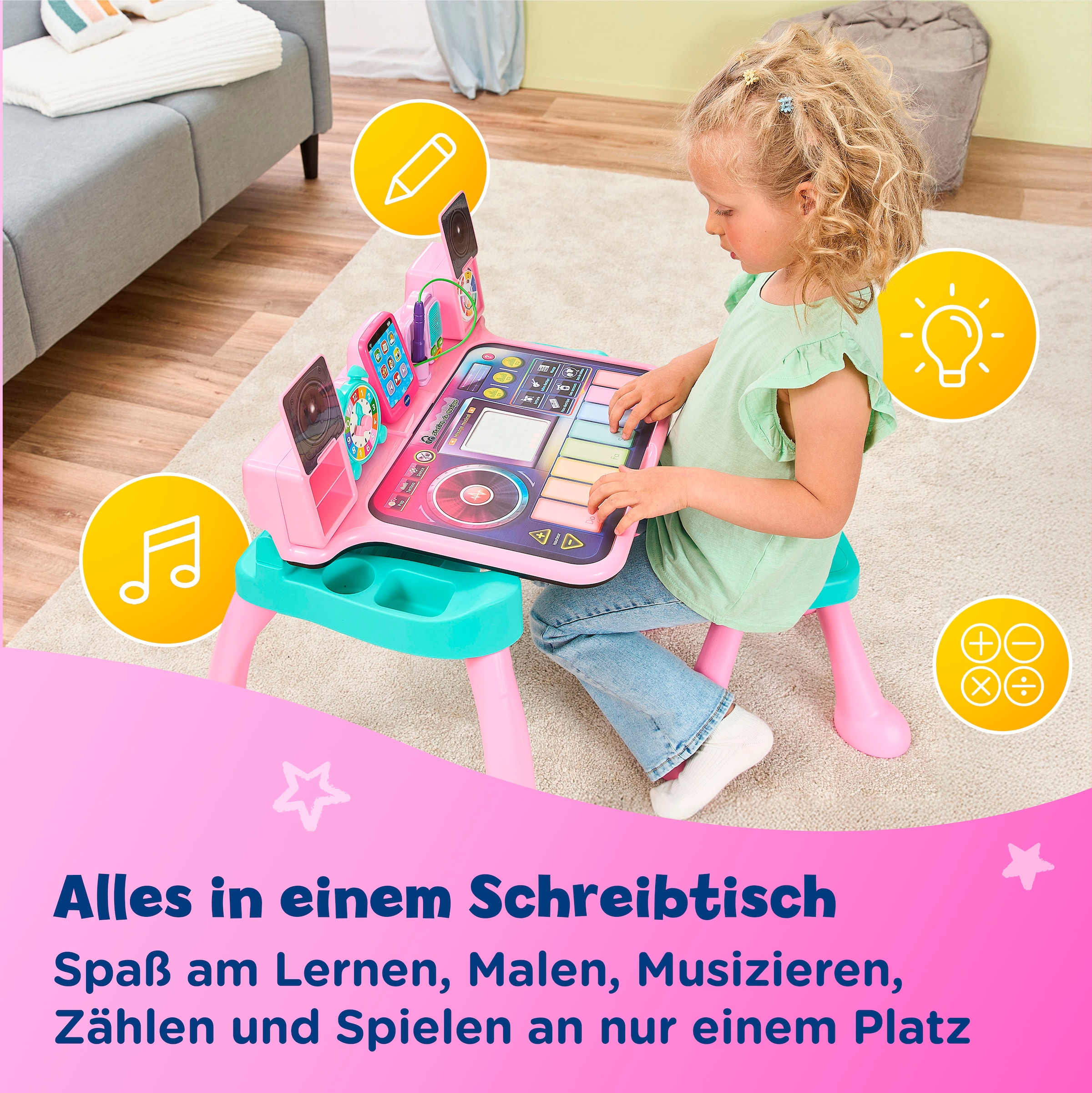 Vtech® Spieltisch »6-in-1 Magischer Schreibtisch« mit Licht und Sound