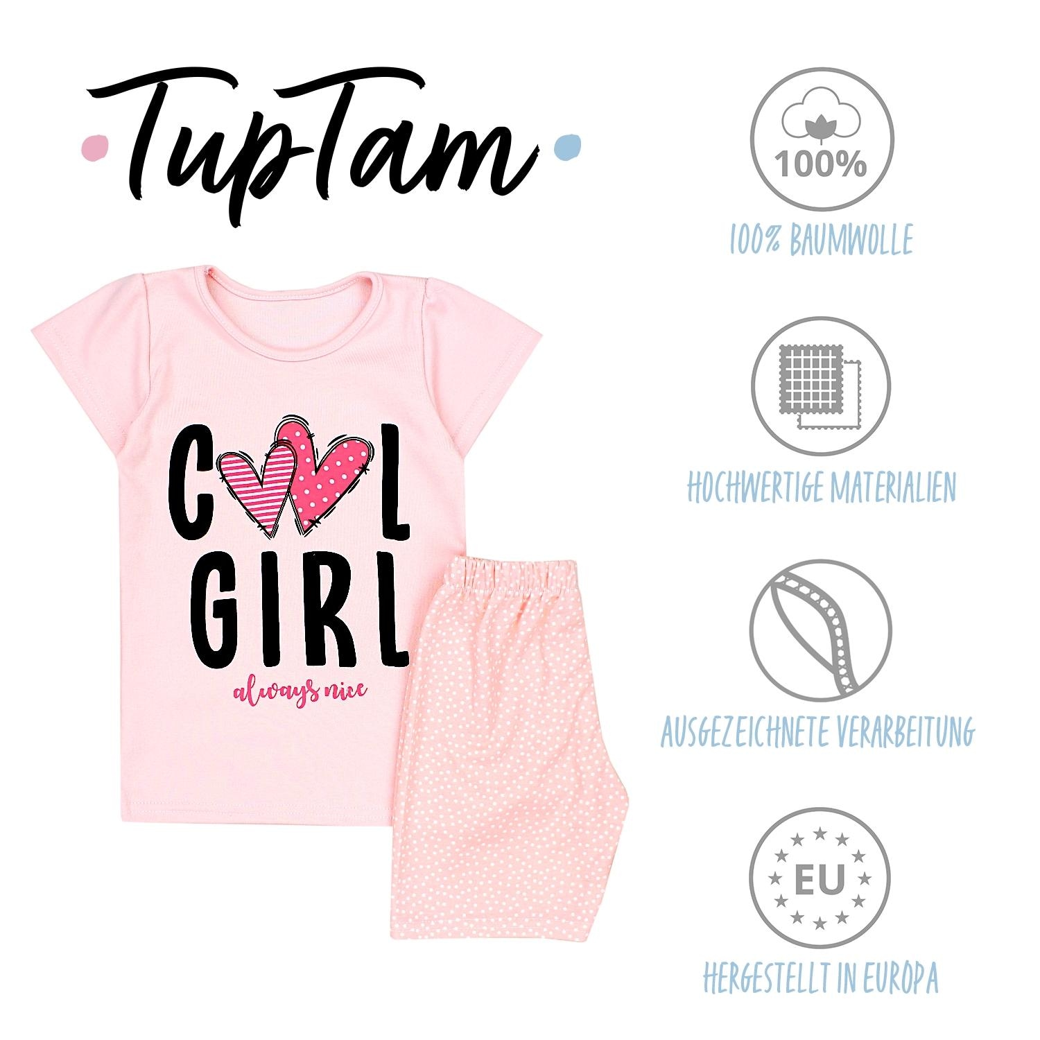 TupTam Shorty »Schlafanzug Kinder Mädchen Kurzarm Pyjama Set 2-teilig«