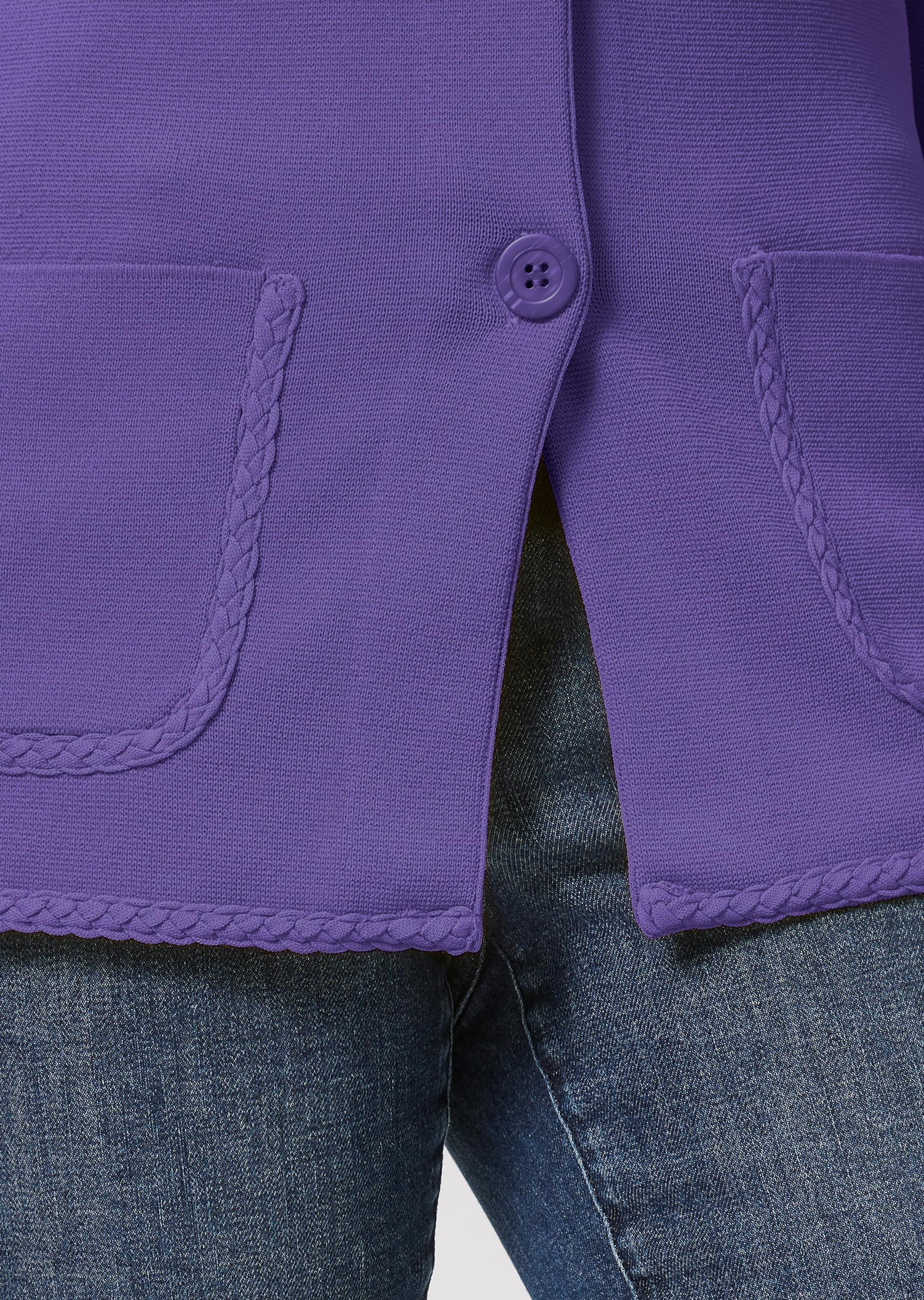 MADELEINE Strickjacke »Strickblazer Strickblazer mit Flechtung«