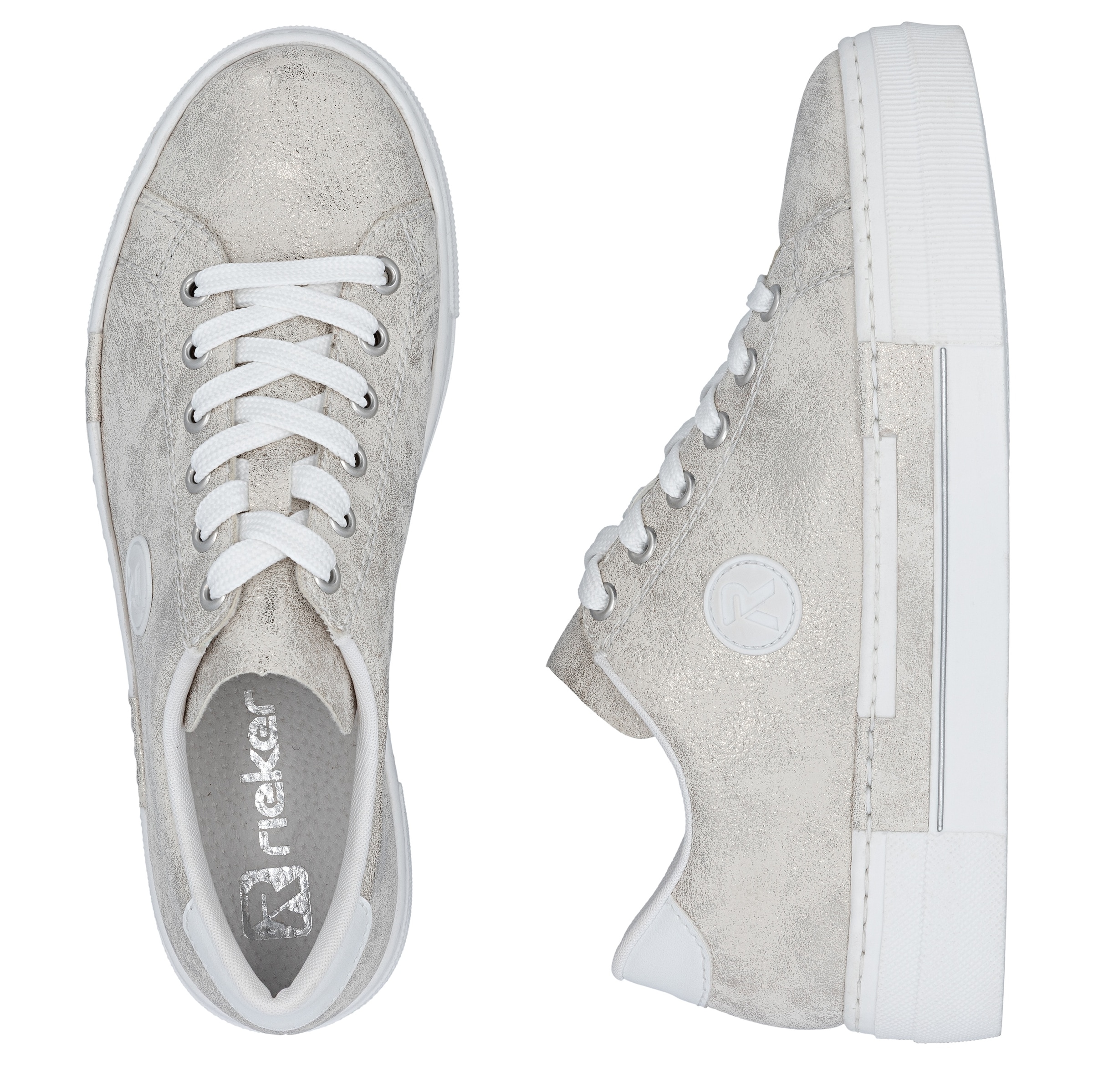 Rieker Sneaker  , Freizeitschuh, Halbschuh, Schnürschuh mit Plateausohle