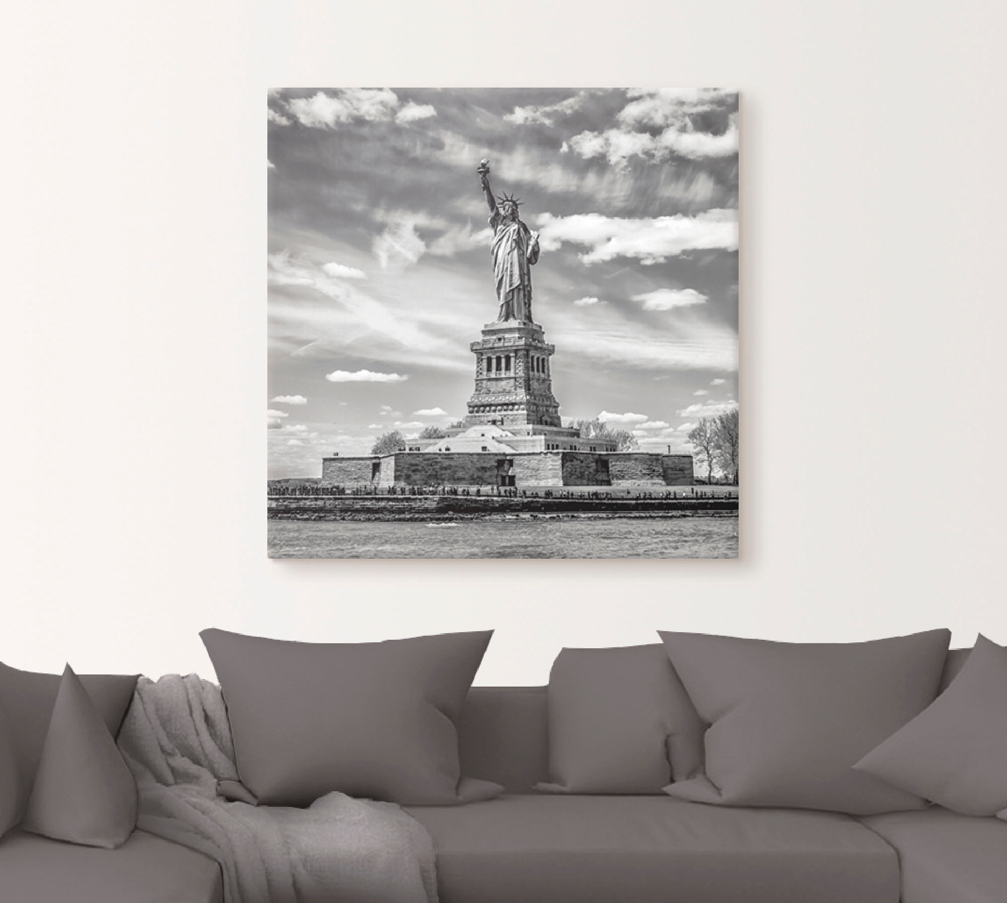 Artland Wandbild »New York City Freiheitsstatue« Amerika 1 Stk. tlg. auf Holzrahmen gespannt