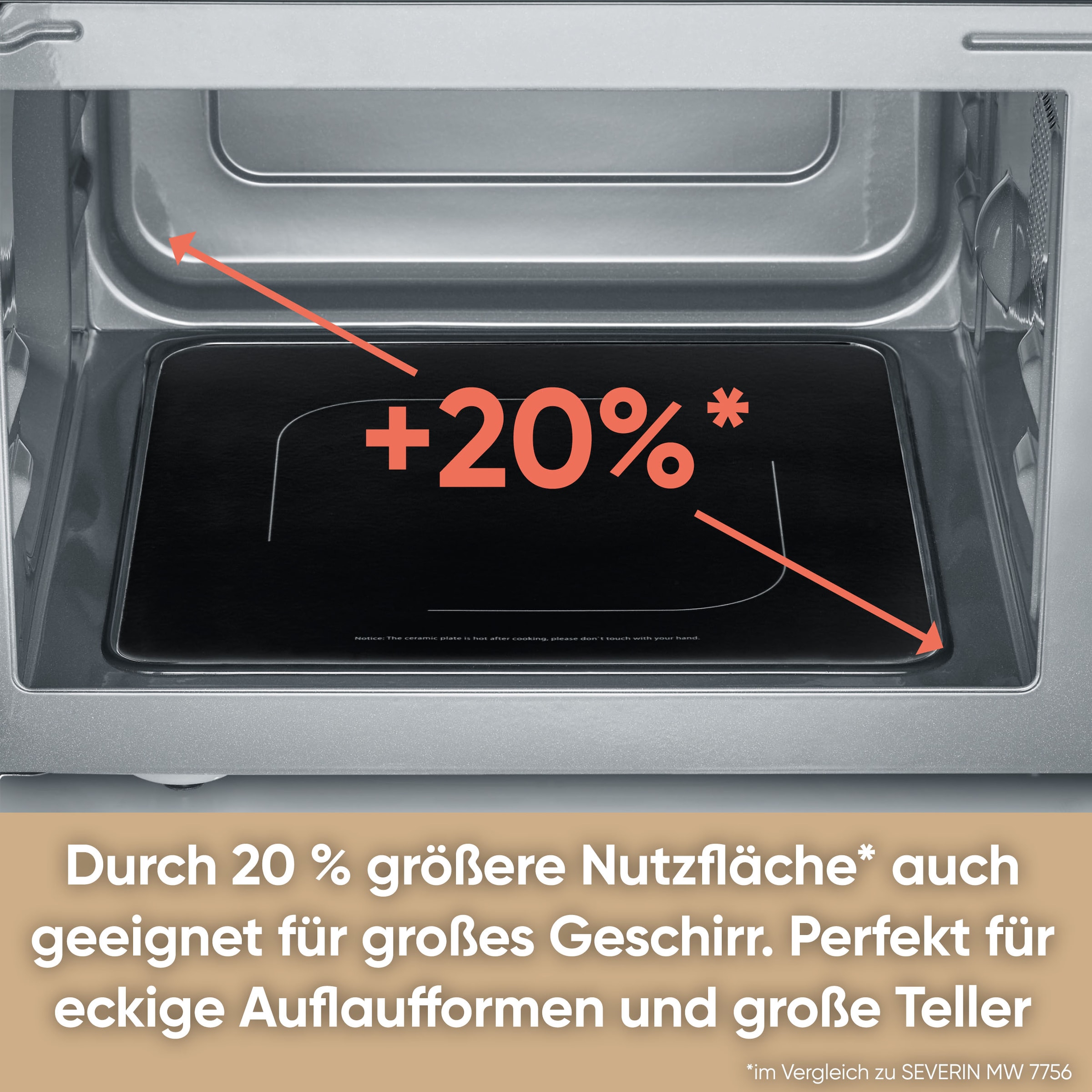 Severin Mikrowelle »MW 7763« Grill | Mikrowelle 1000 W 2-in-1 Mikrowelle mit Glasboden und Grill