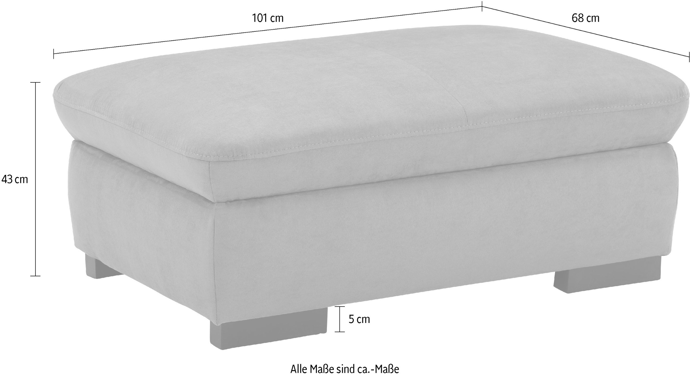 Home affaire Stauraumhocker »Alberto« gross, mit Stauraum