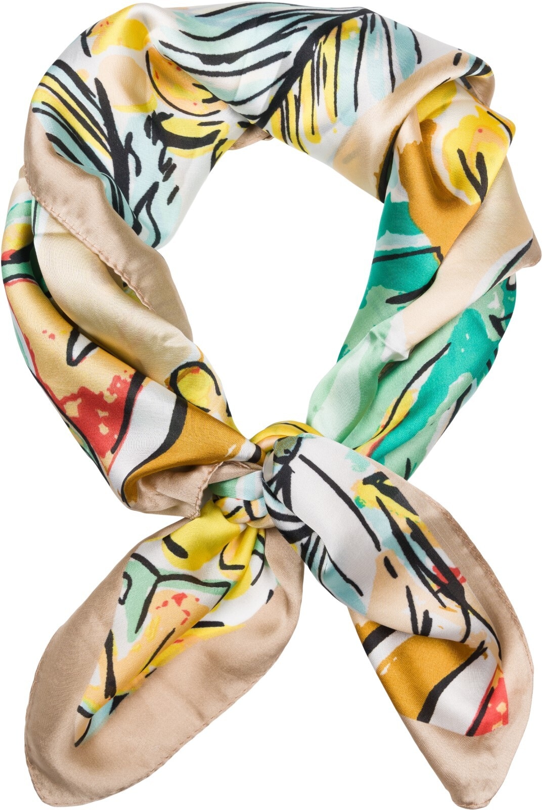 styleBREAKER Modetuch »Halstuch Palmen Muster Popart Style« 1 Stk.