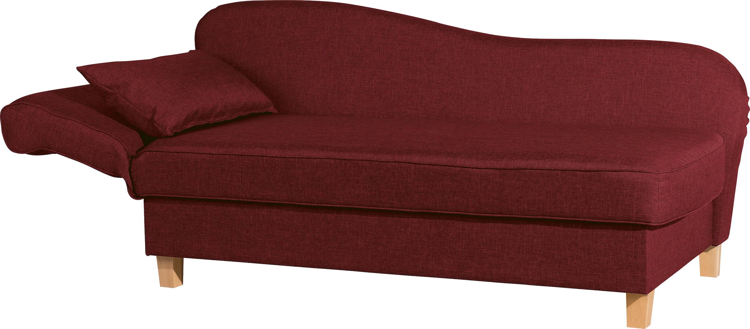 Max Winzer® Recamiere »Saturn mit verstellbarer Armlehne und Bettkasten, bequem zum Relaxen«, Armlehne links oder rechts, inkusive 4 Kissen