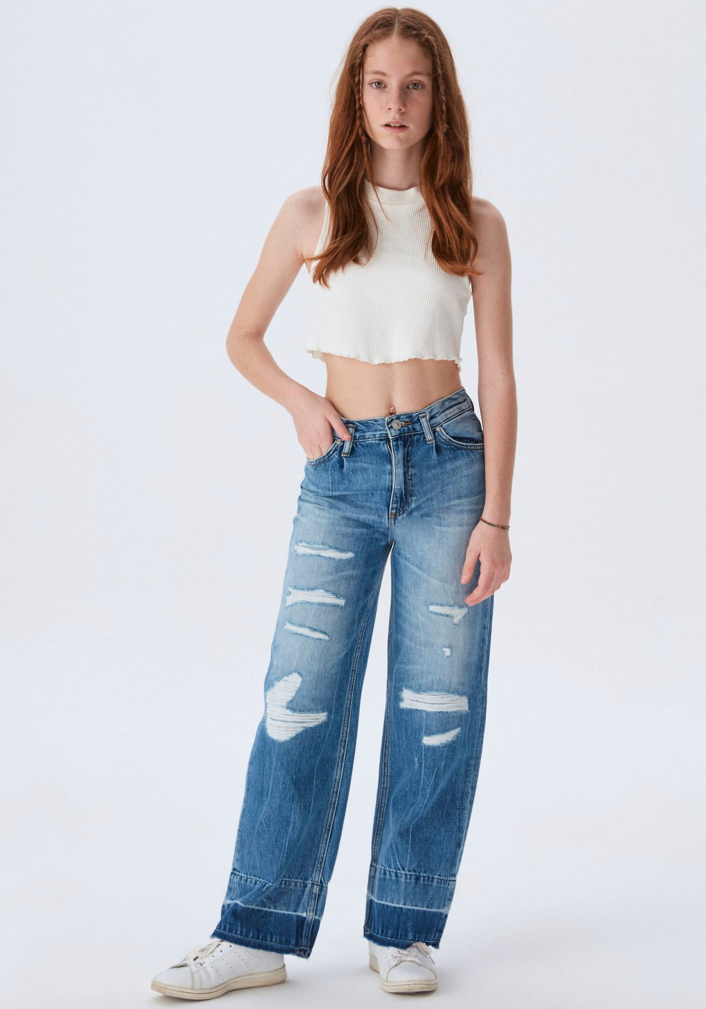 LTB Weite Jeans GIRLS Destroyed-Effekten, bei »FELICIA«, kaufen for mit OTTO