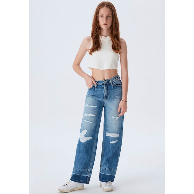 LTB Weite Jeans »FELICIA«, mit Destroyed-Effekten, for GIRLS kaufen bei OTTO