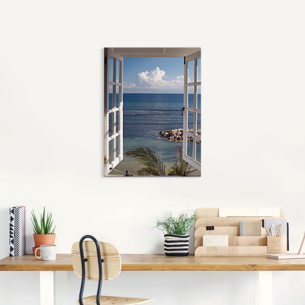 Artland Wandbild »Fenster zum Paradies«, Fensterblick, (1 St.)