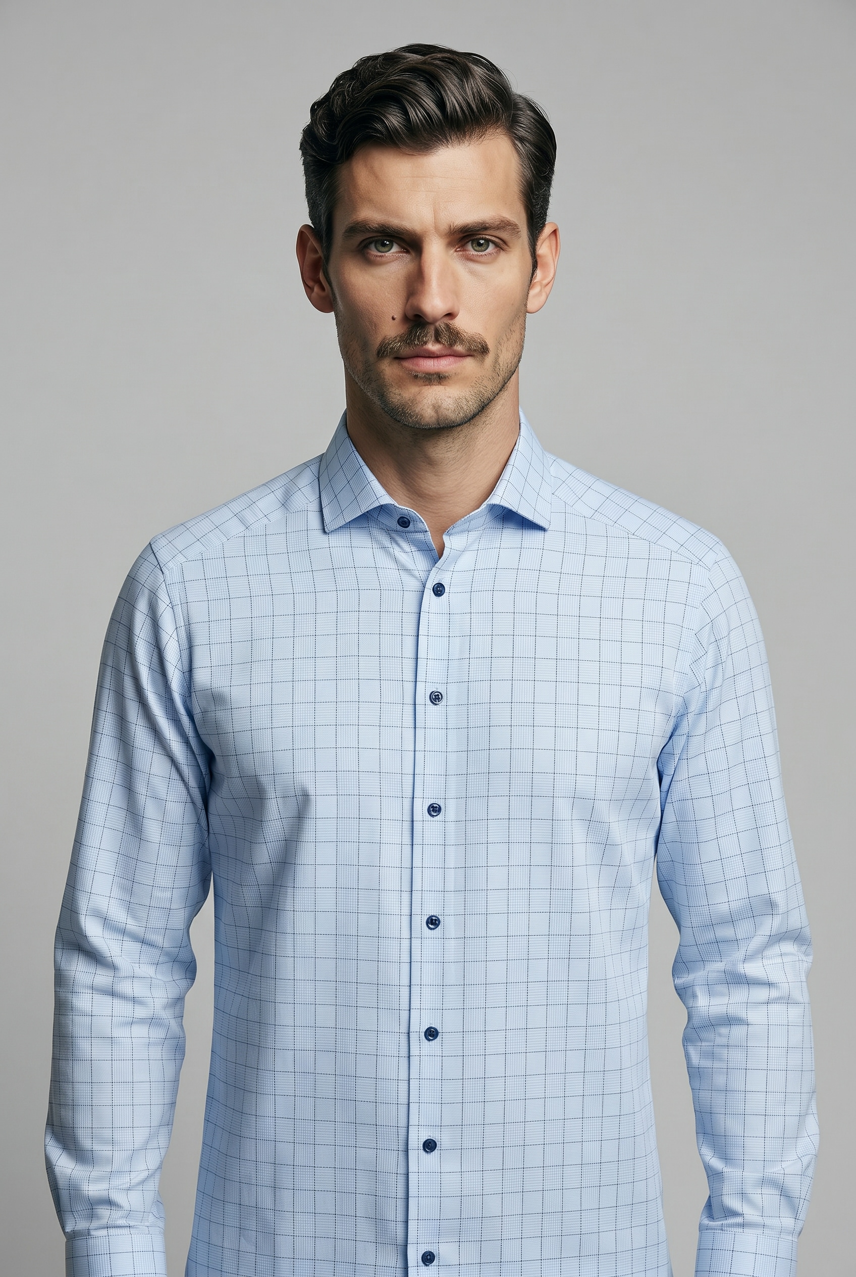 OLYMP Langarmhemd »Luxor modern fit« modern fit, Businesshemd, Global-Kentkragen, kariert