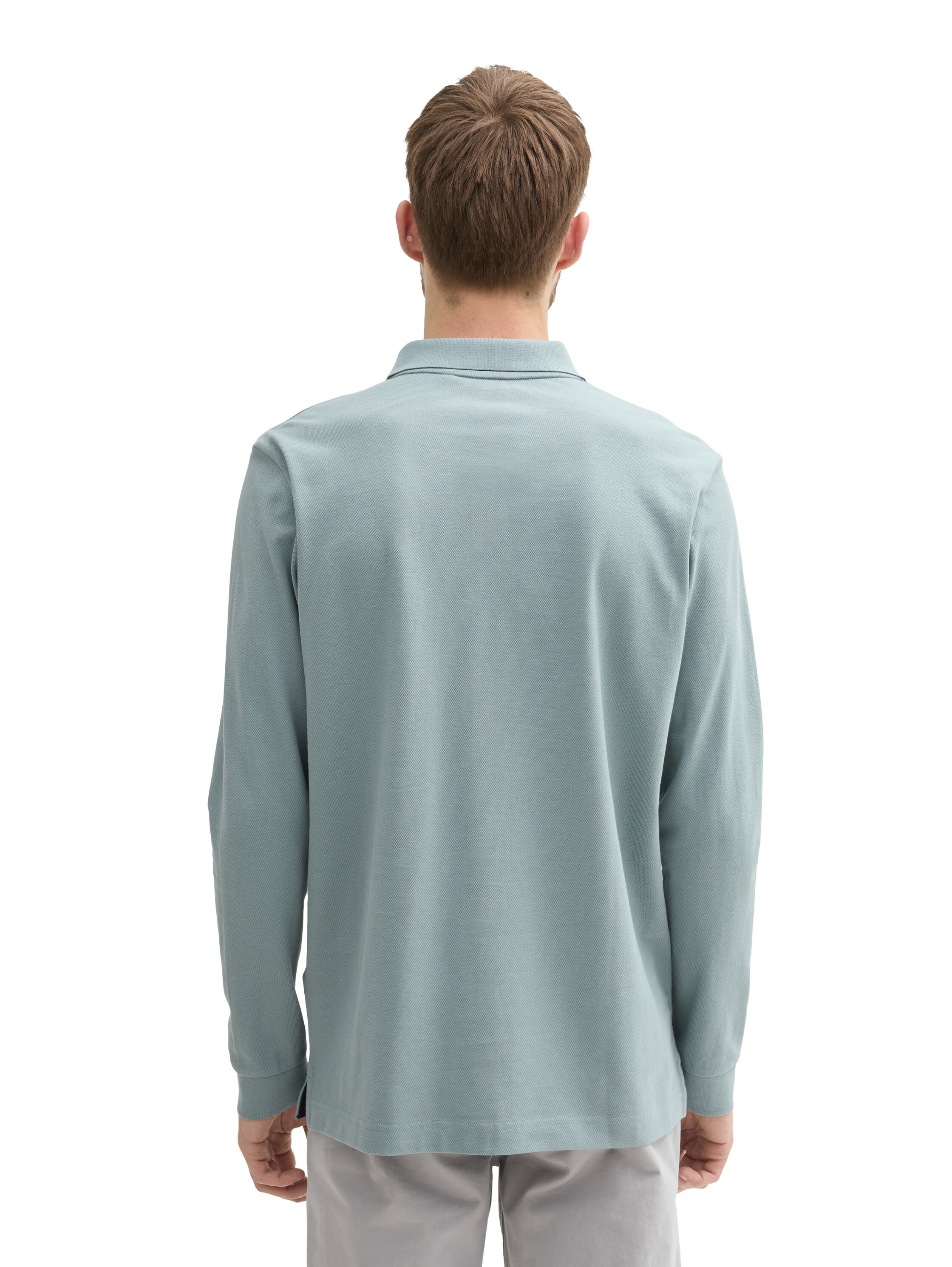 TOM TAILOR Langarm-Poloshirt, mit Logo-Stickerei