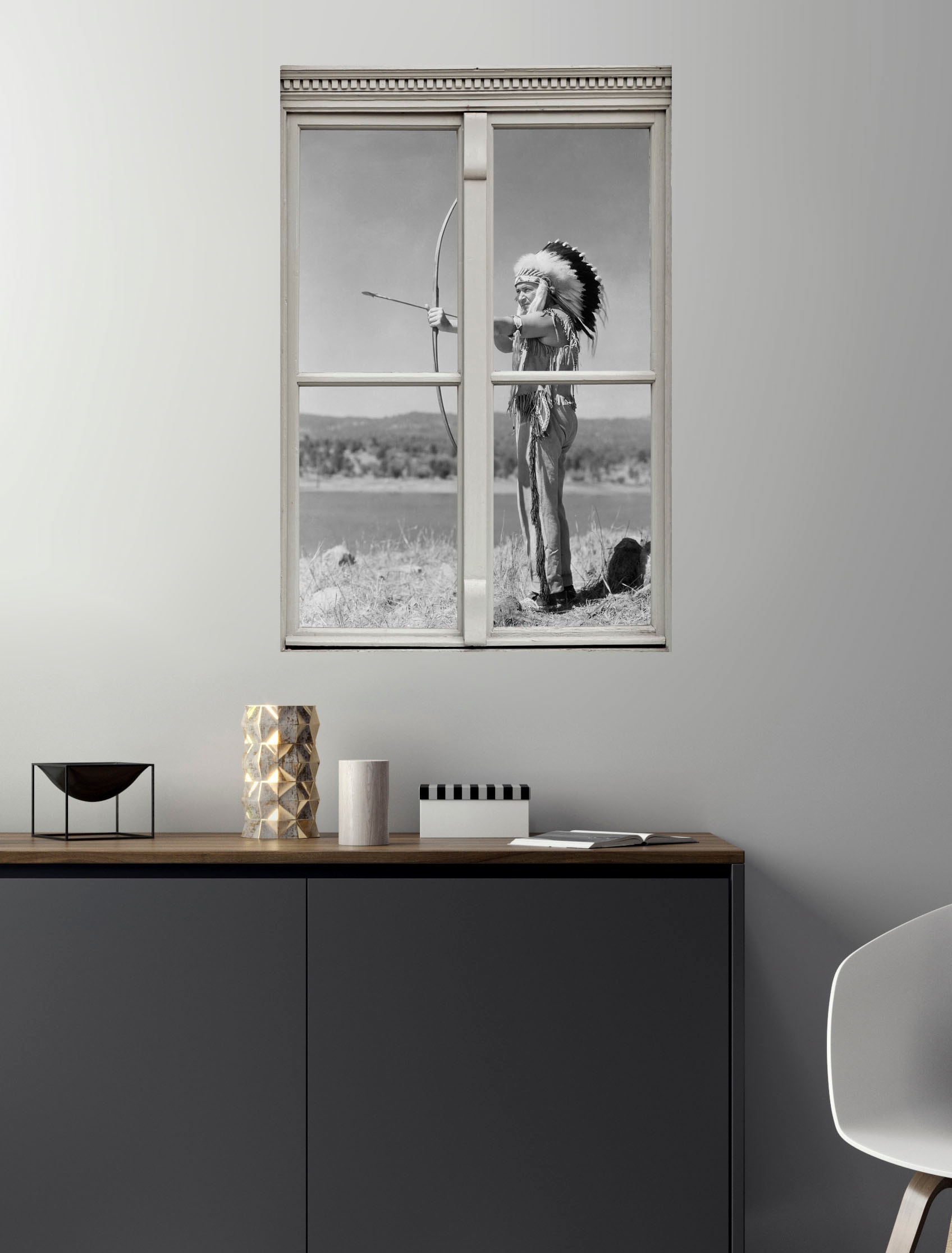 queence Wandsticker Wandsticker, Wandbild, selbstklebend, 3D, Fenster