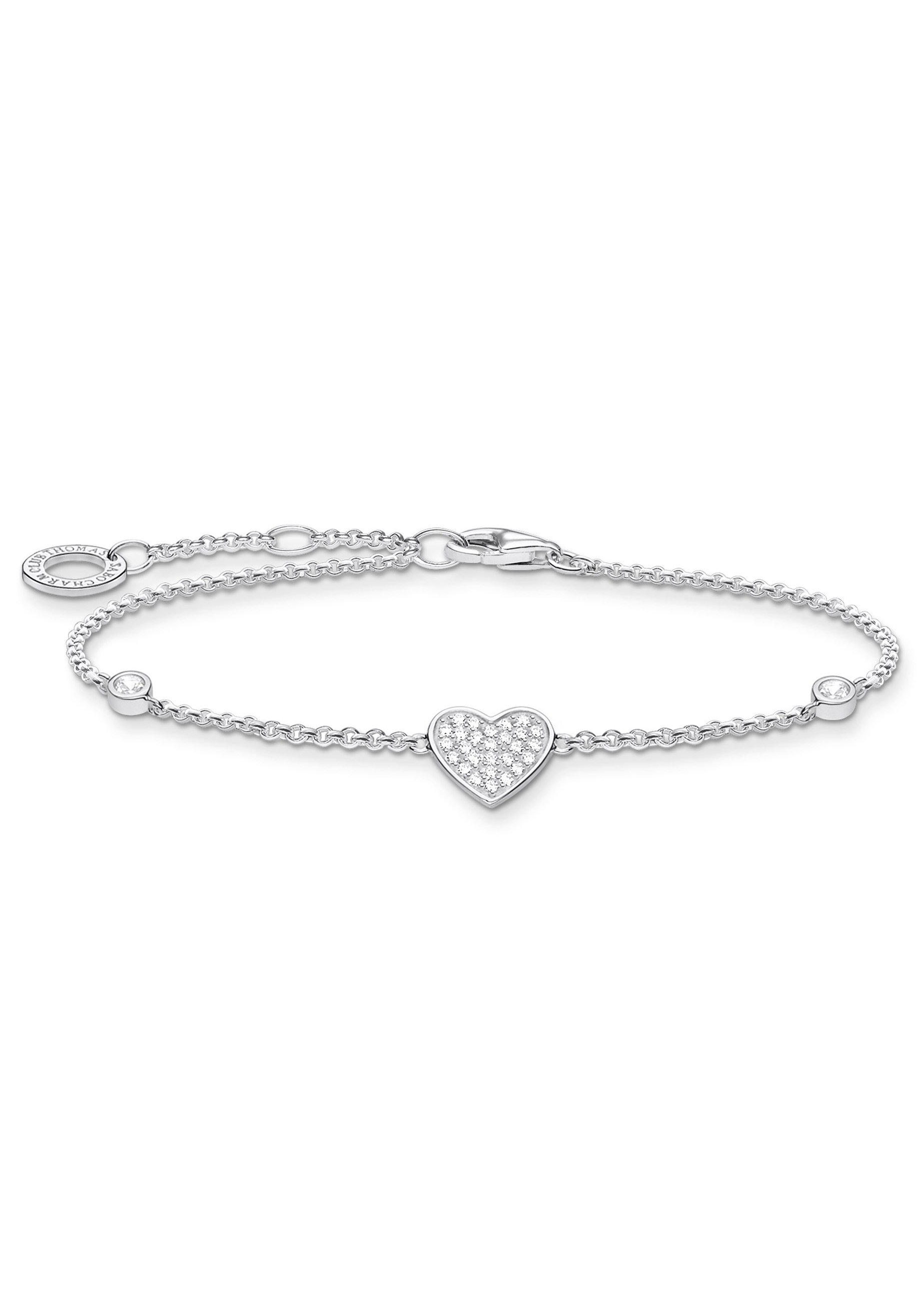 THOMAS SABO Silberarmband »Herz, A1992-051-14-L19v«, mit Zirkonia