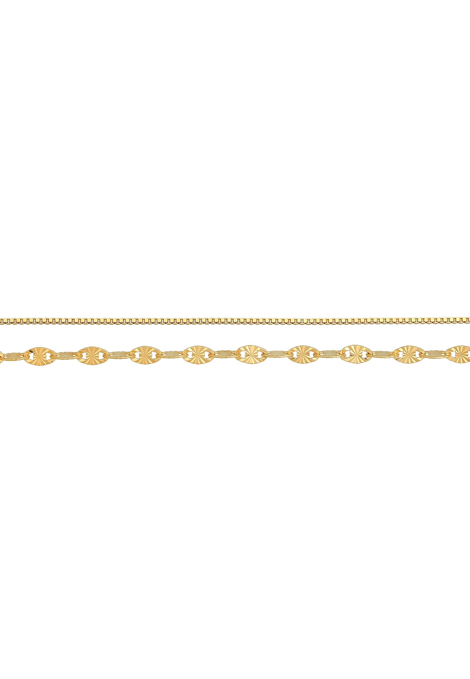 Elli Ketten-Set »Halskette Choker Venezianer Plättchen 2er Set 925 Silber«