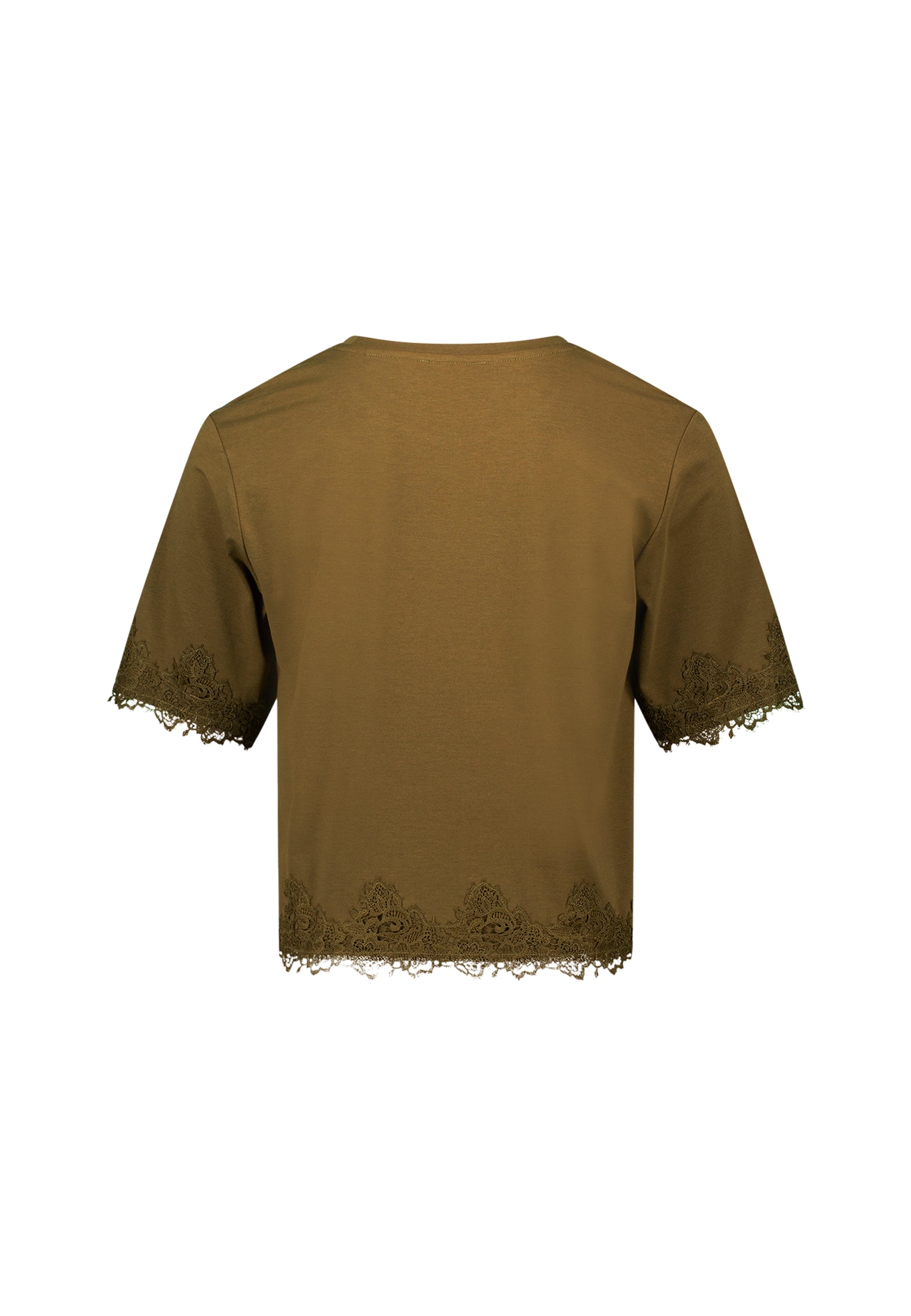 Zero T-Shirt »Shirt mit Spitzenbesatz«
