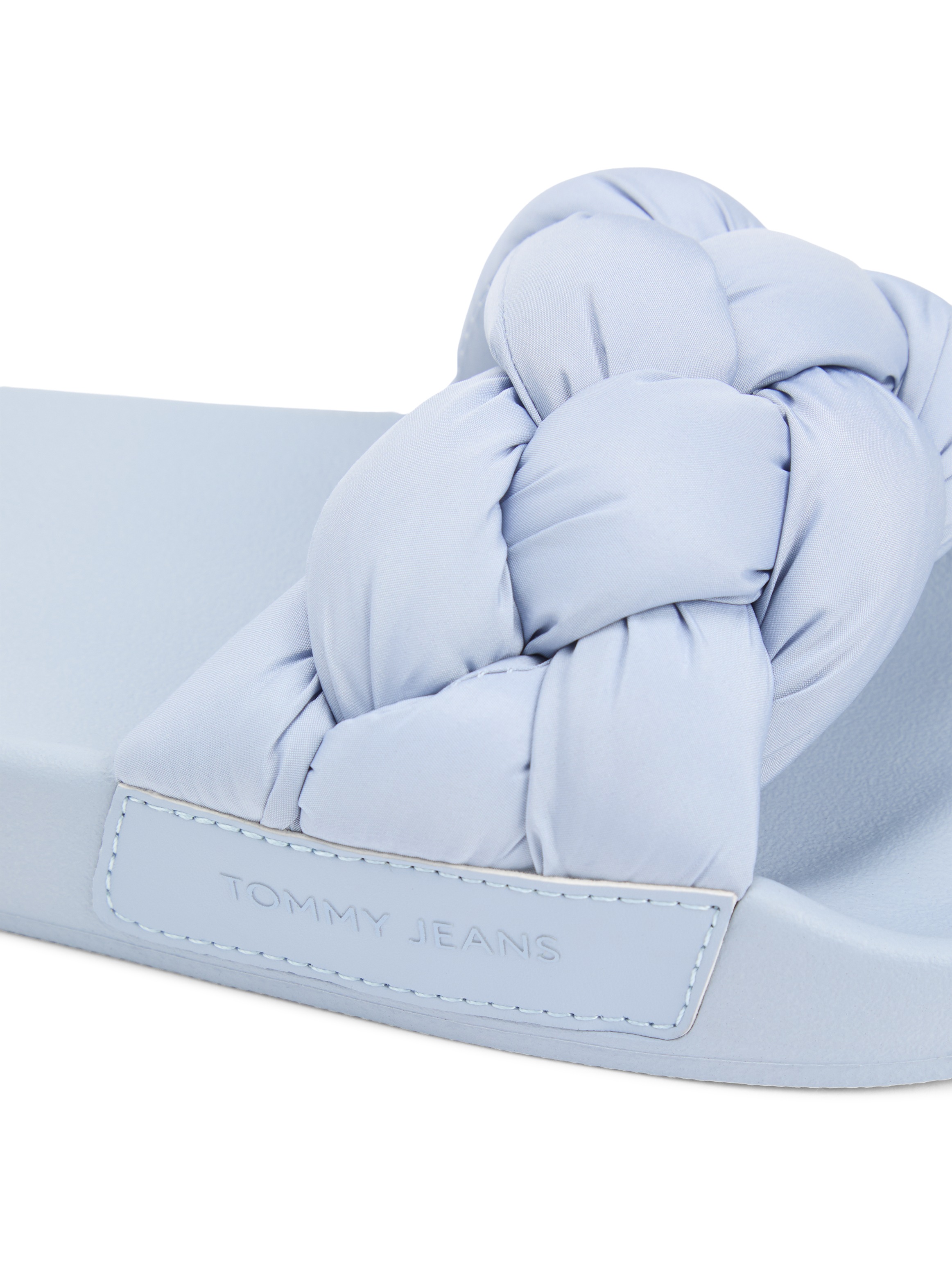 Tommy Jeans Pantolette »TJW BRAIDED SLIDES«  Sandale, Pantolette, Flat mit geflochtener Bandage
