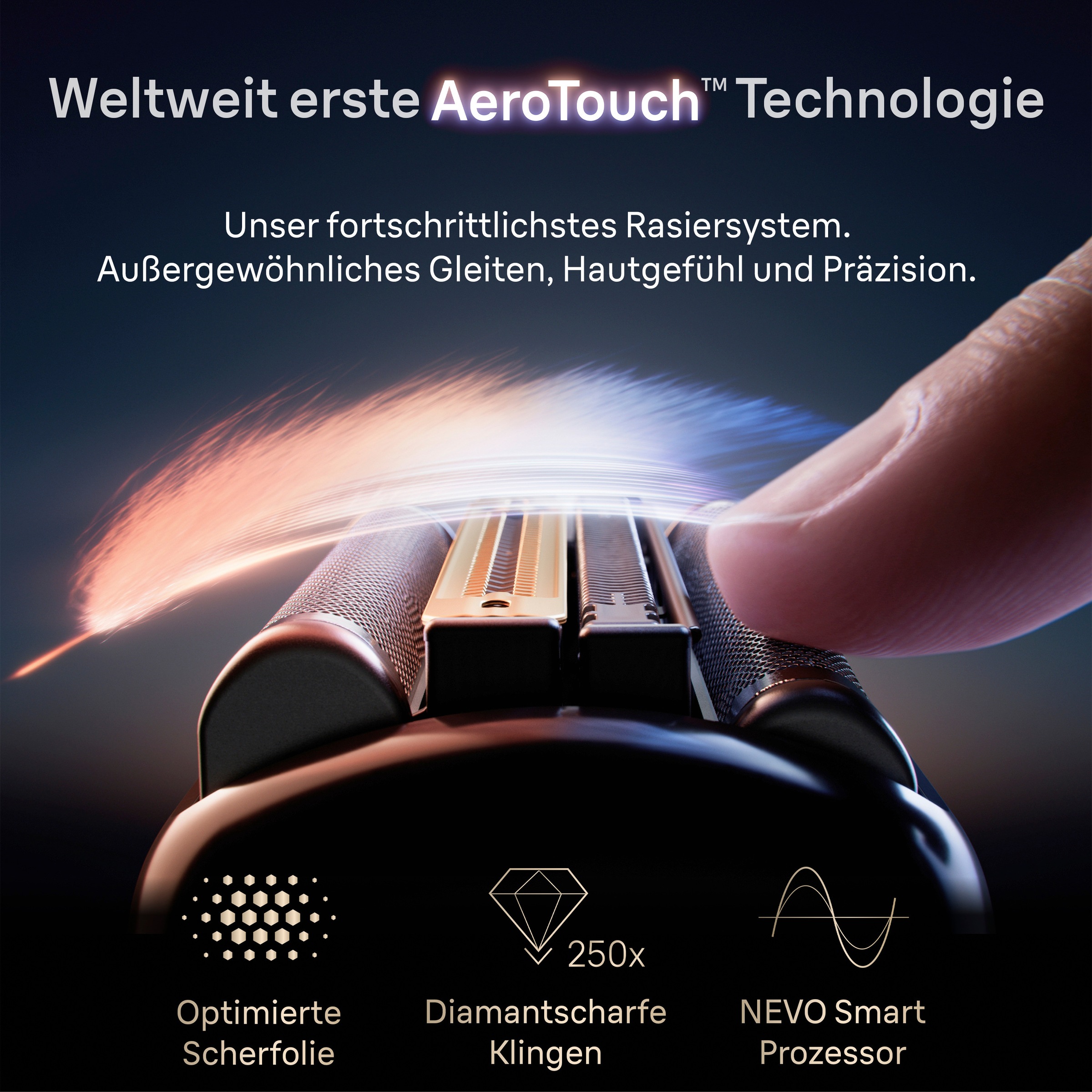 Braun Ersatzscherkopf »NEVO Silver« 100% Leistung, Kompatibel mit NEVO Rasierern, Silber