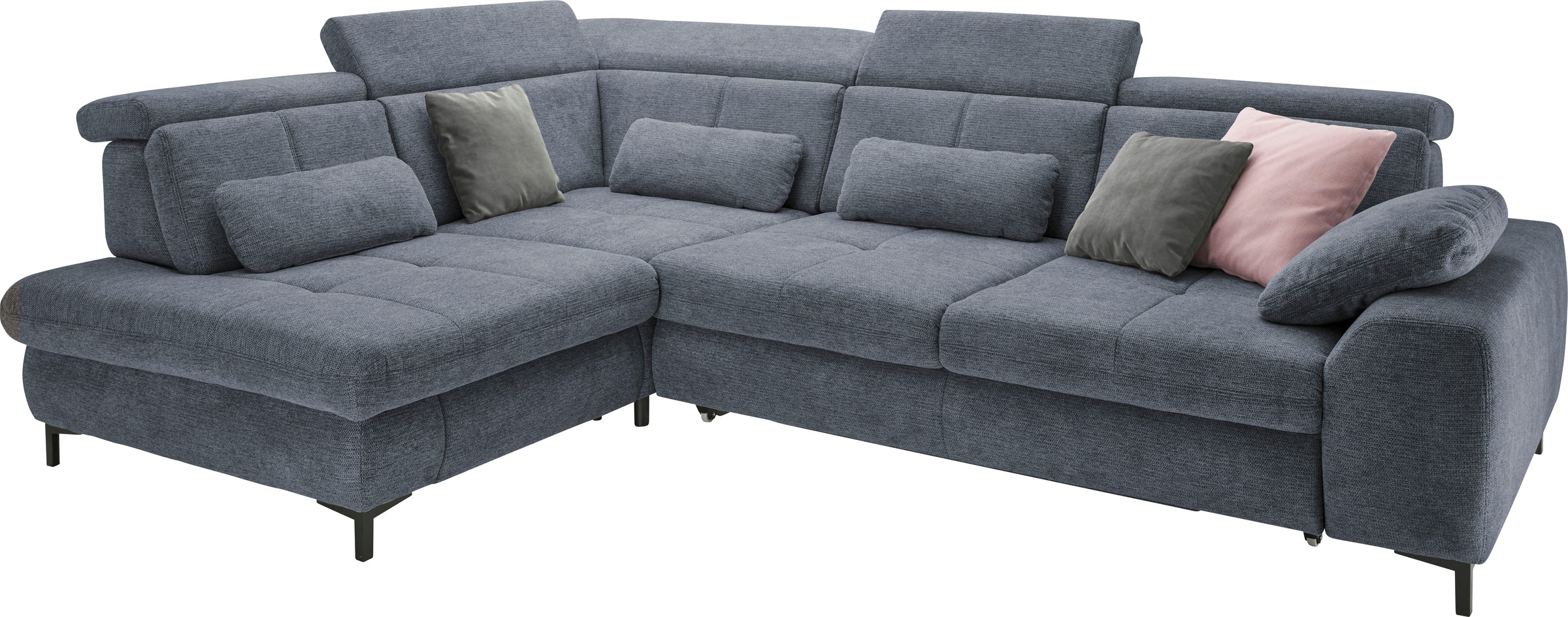 set one by Musterring Ecksofa »SO 3400, Komfortsitzhöhe 47cm oder 49cm, inkl. Sitztiefenverstellung«, verschiedene Funktionen, Kaltschaumpolsterung, Stellmaße 220 x 317 cm
