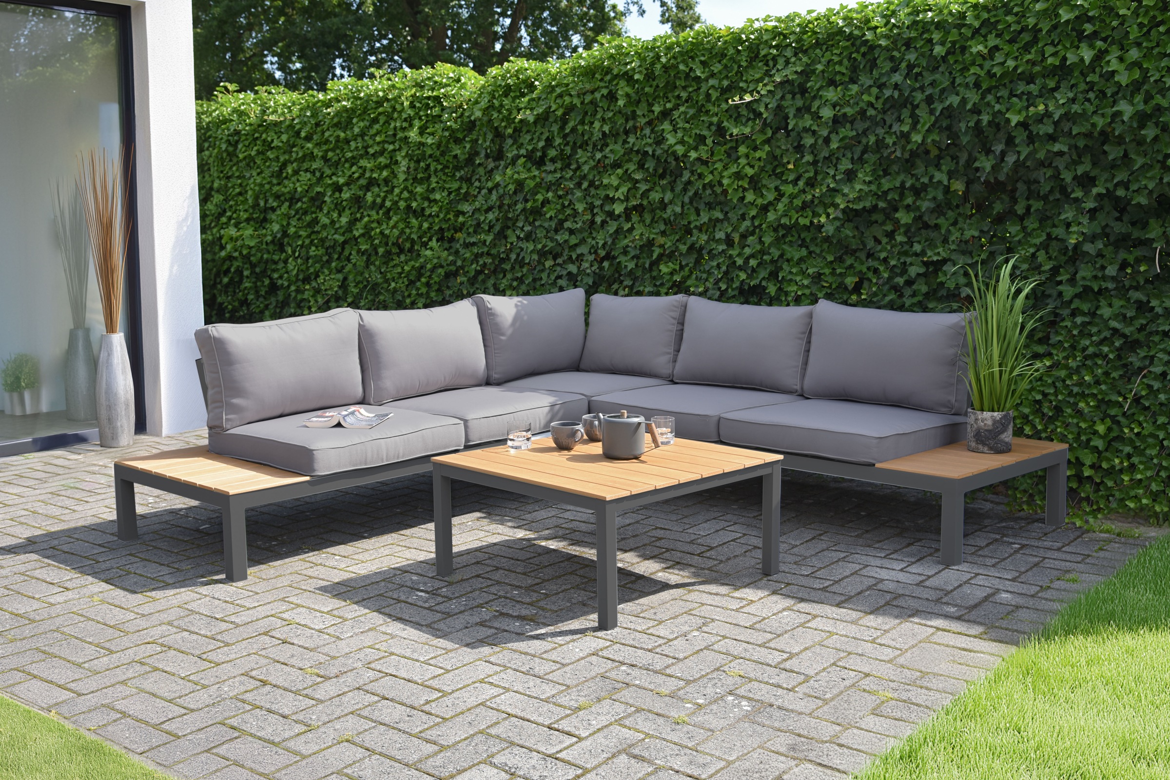 Garden Pleasure Gartenlounge-Set »»VALENTINA«« 4 Stk. tlg. 1 Sofa, Tisch LxB: 80x39 cm