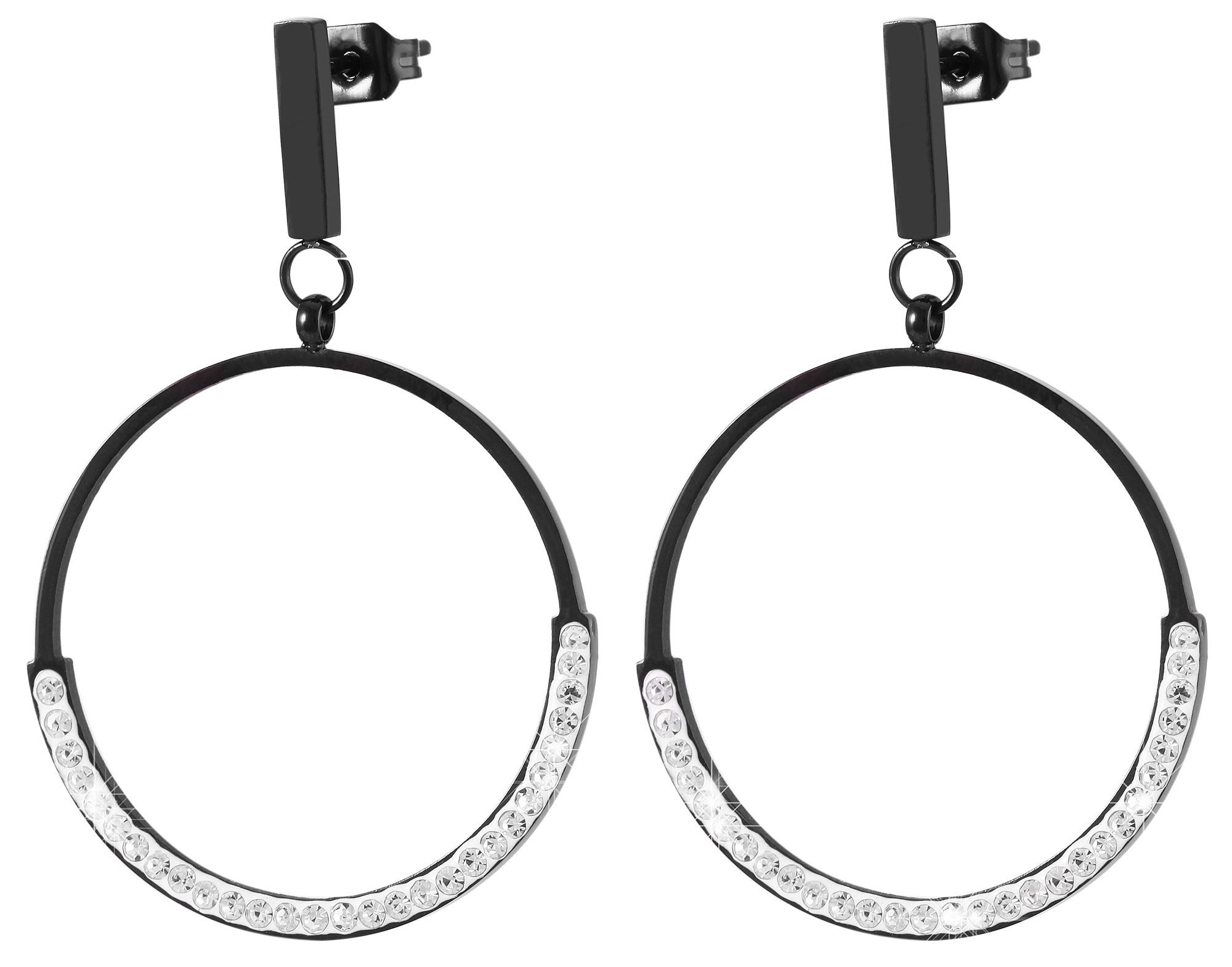 Adelia´s Paar Ohrstecker »Damen Ohrringe ¿ Ohrstecker aus Edelstahl mit Strass Steinchen«