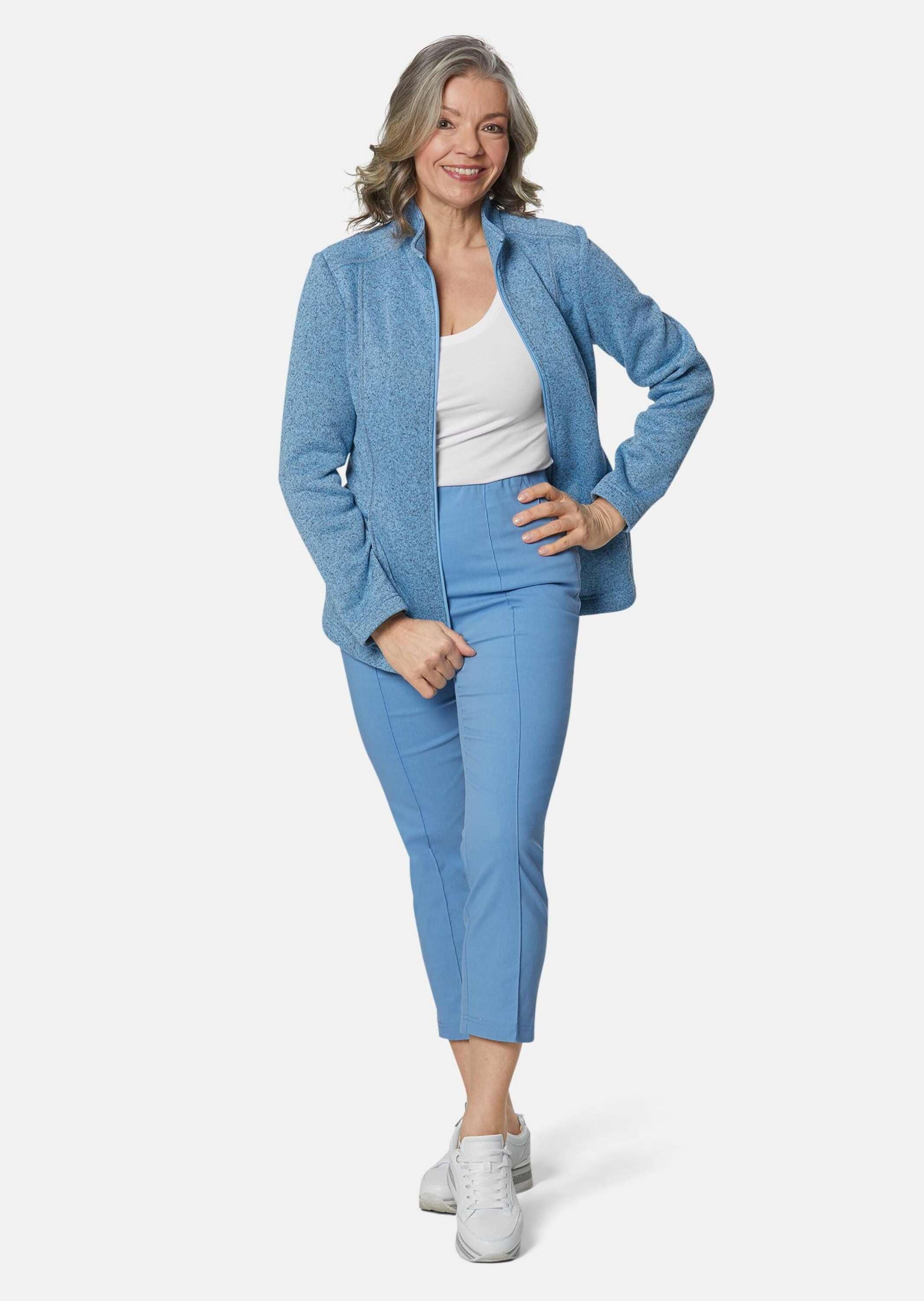 GOLDNER Fleecejacke »Kurzgröße Kuschelweiche Strickfleece-Jacke«