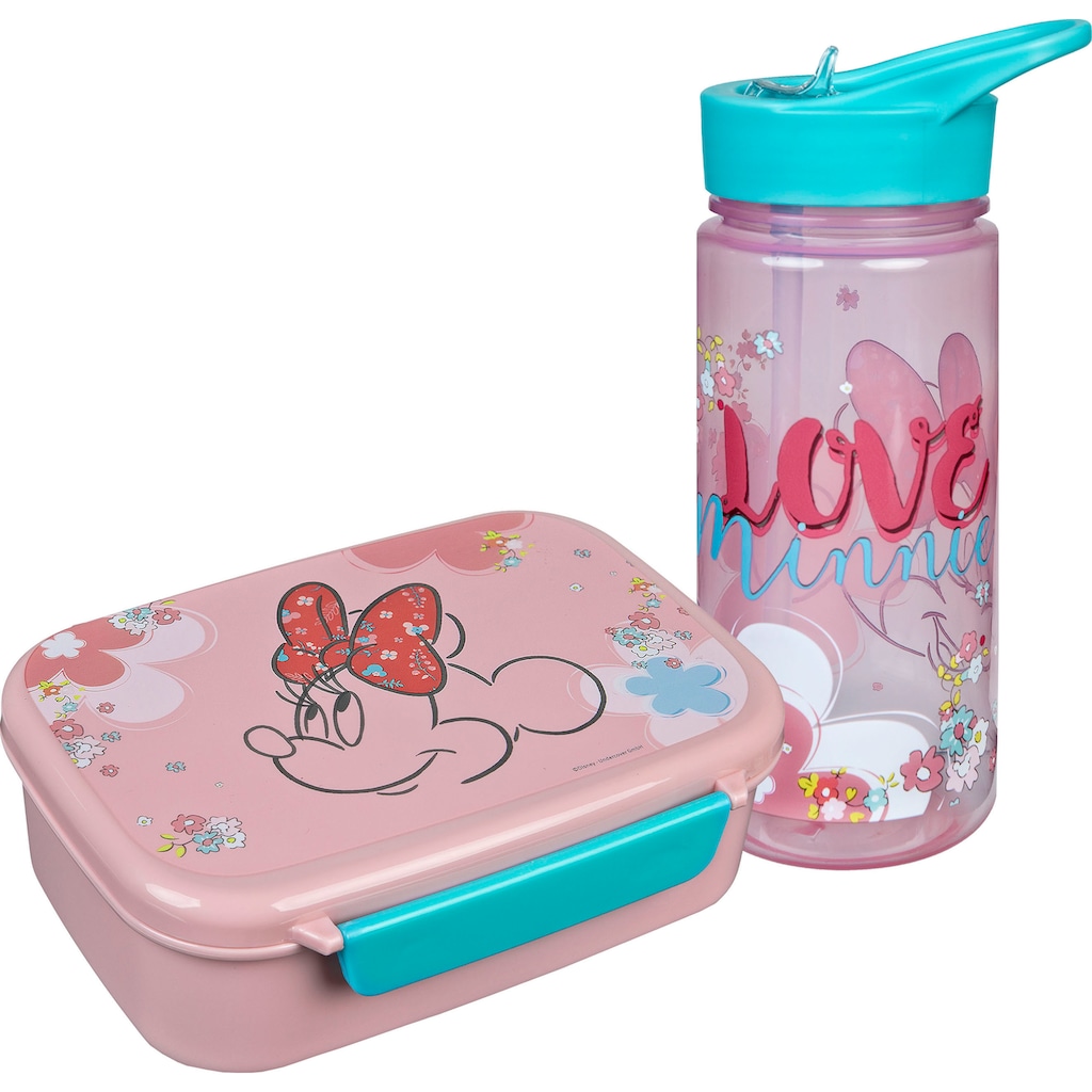 Scooli Lunchbox »Brotzeitdose & Trinkflasche, Minnie Mouse«, (Set, 2 tlg.), mit Trinkflasche
