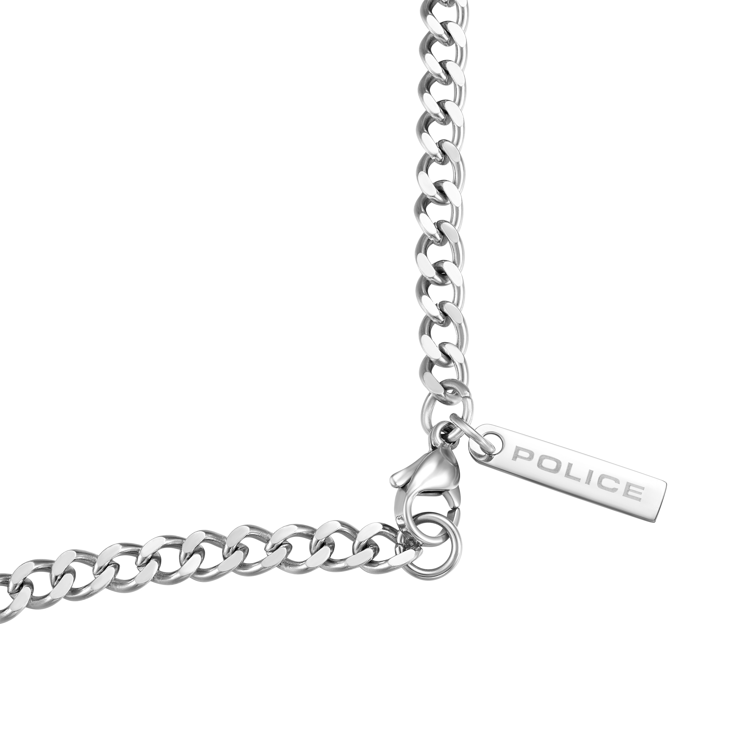 Police Kette mit Anhänger »Extreme Rebel Kreuz« mit Zirkonia (synth.)