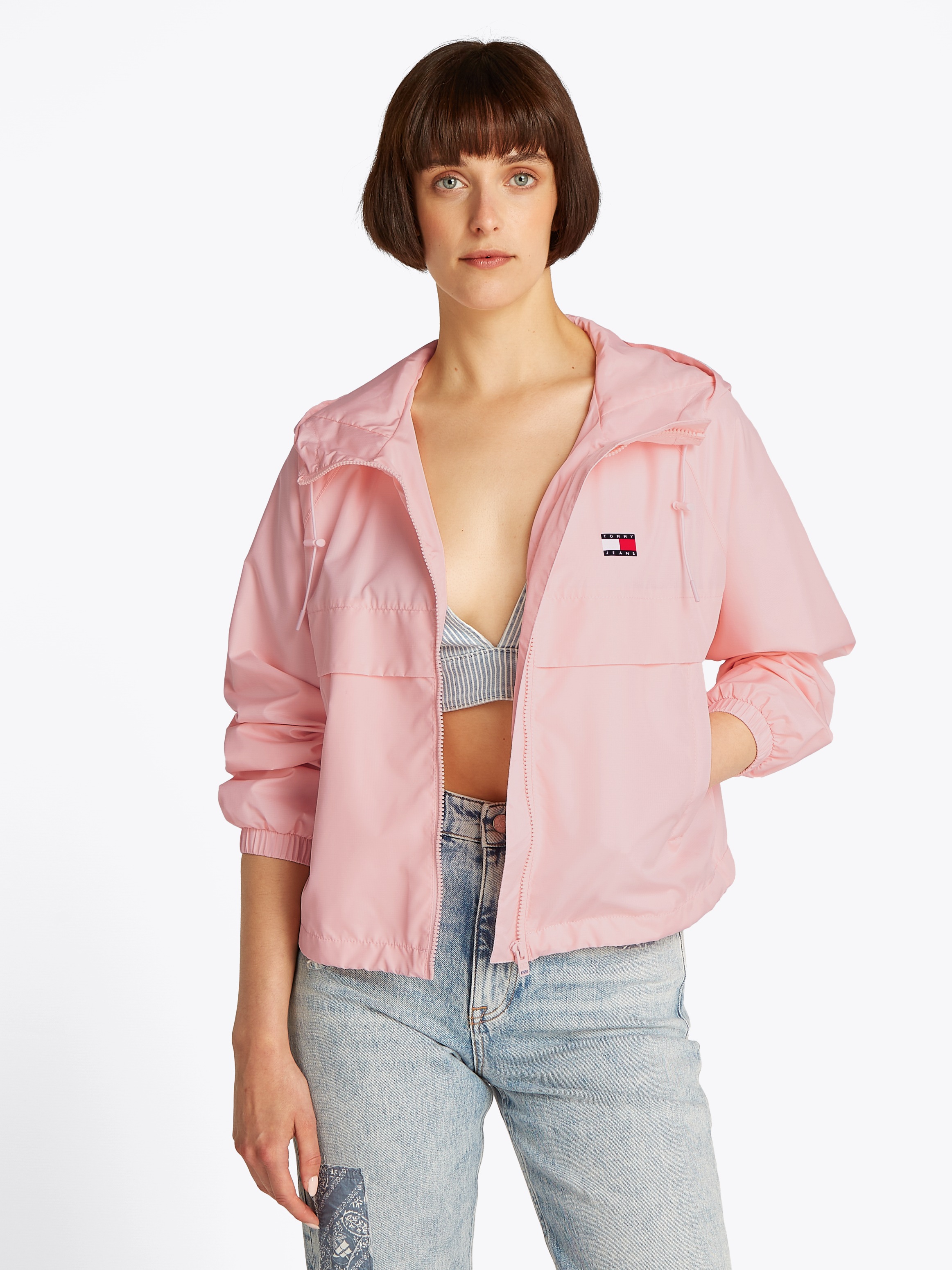Tommy Jeans Windbreaker »TJW ESSENTIAL WINDBREAKER EXT«, mit Kapuze, mit Logodruck
