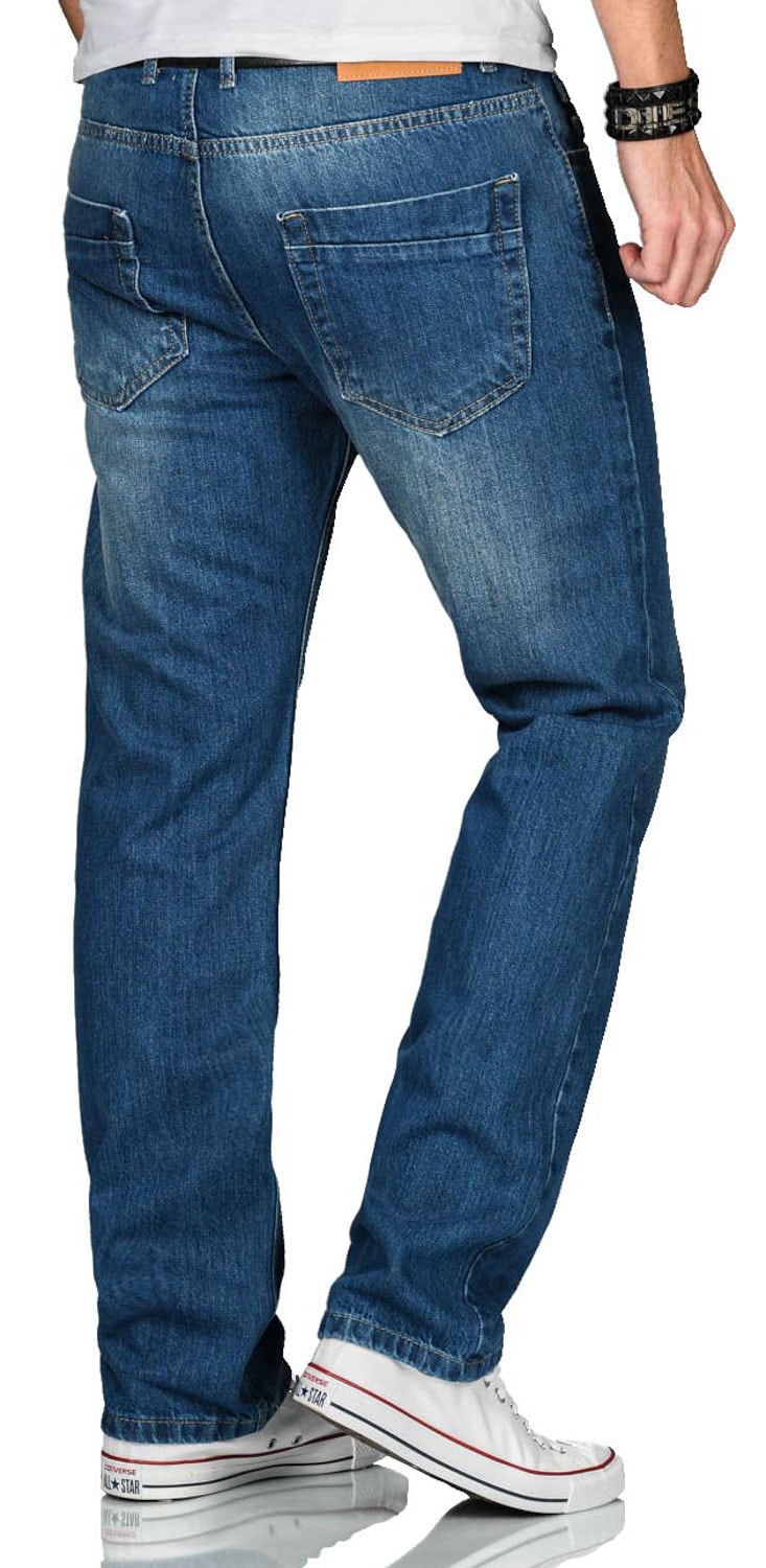 Alessandro Salvarini Regular-fit-Jeans »A. Salvarini Beppo Designer Herren Jeans Hose Basic Jeanshose Comfort Fit«