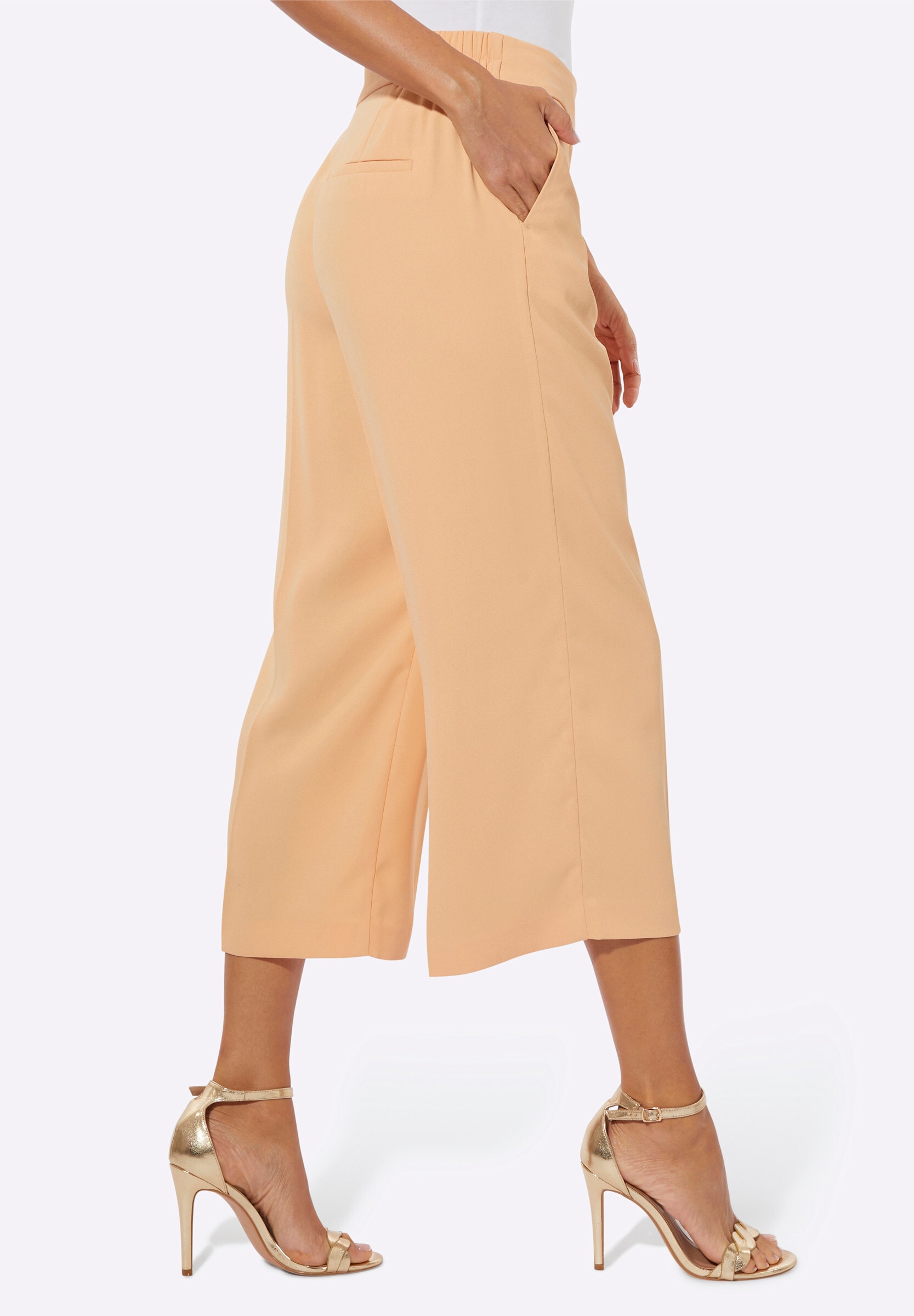 creation L Stoffhose »Culotte Hose mit Zierleisten hinten«