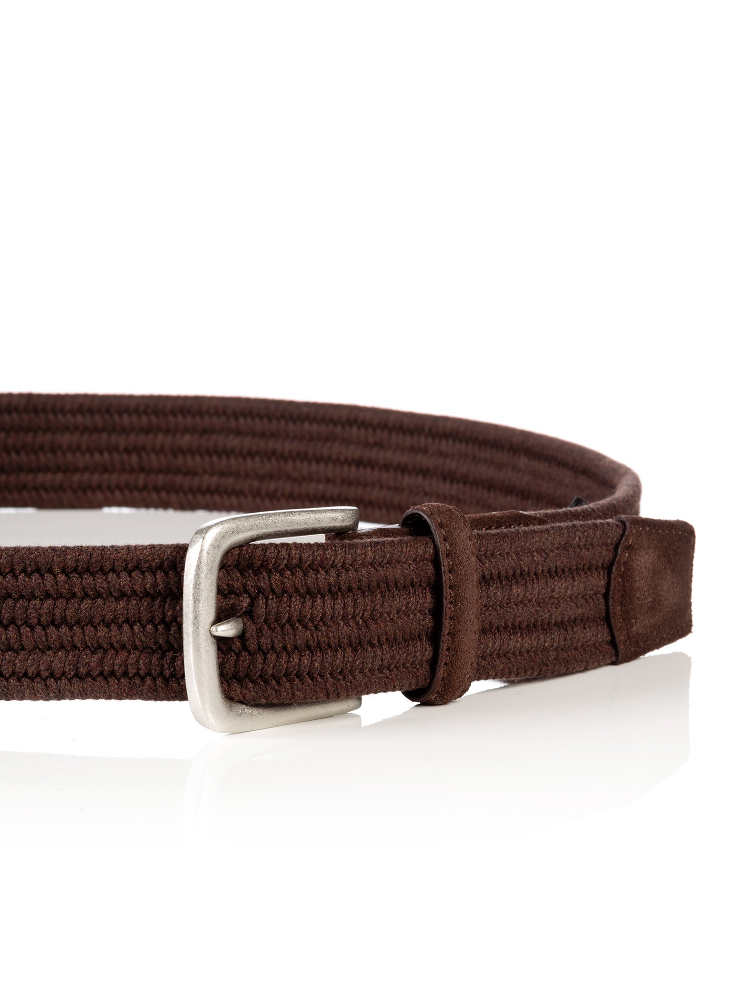 MONTI Flechtgürtel »SANREMO« elastisches Flechtband, Rauleder-Details