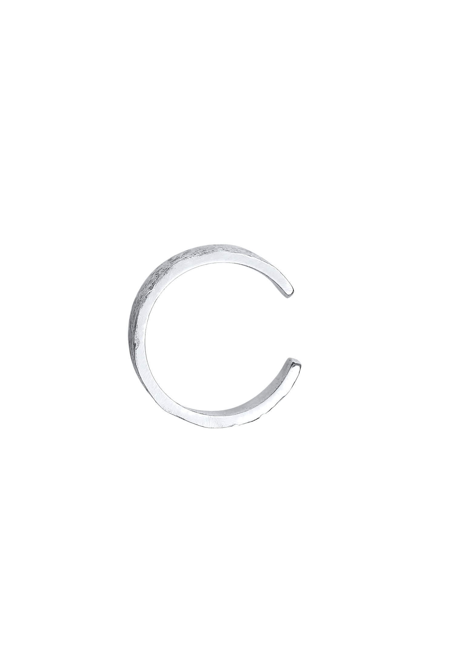 Kuzzoi Paar Ohrklemmen »Ohrringe Earcuff Gehämmert Single 925 Sterling Silber«