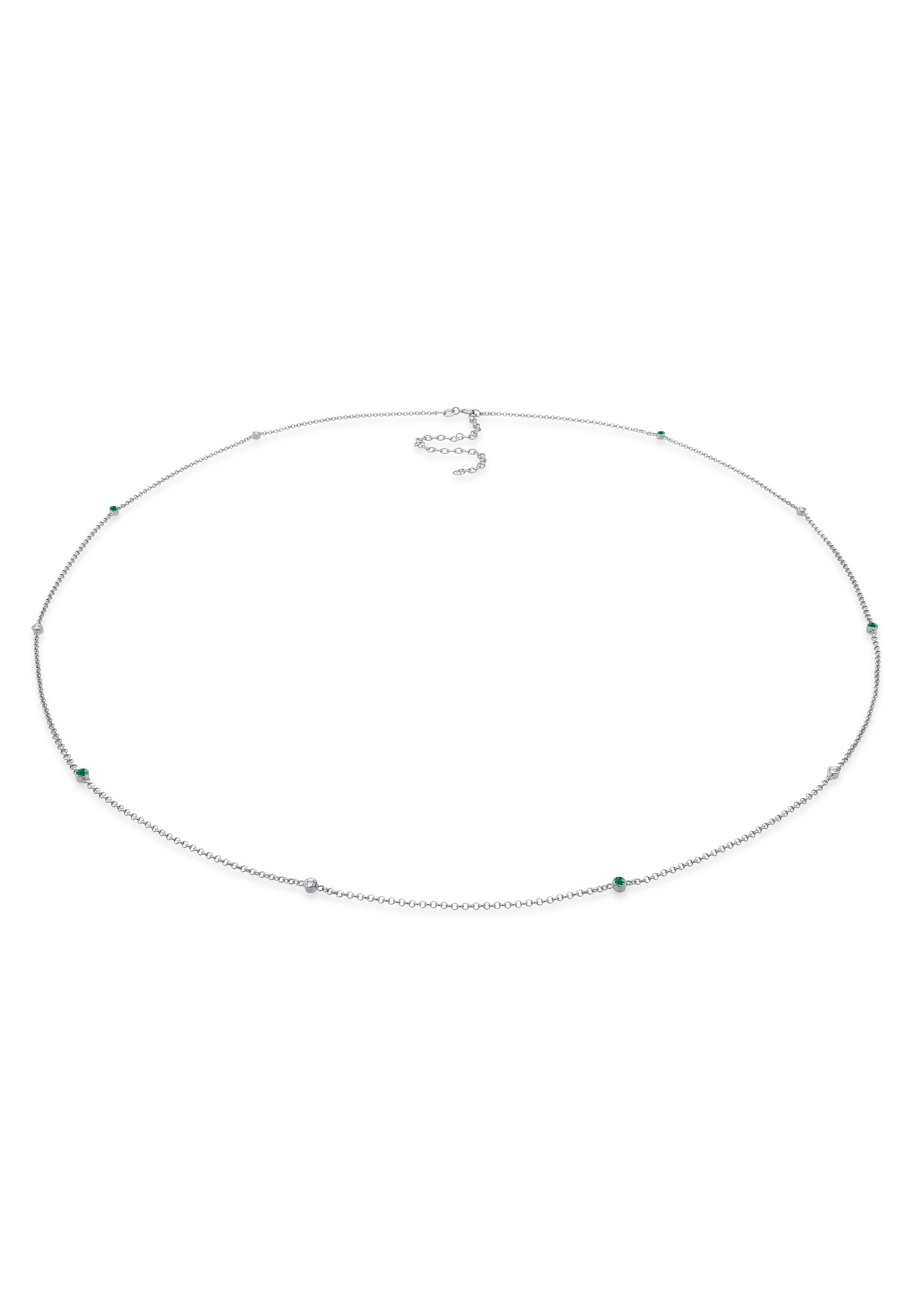 Elli Schmuckset »Schmuckzubehör Taillenkette Body Chain Kugelkette Kristall 925 Silber«