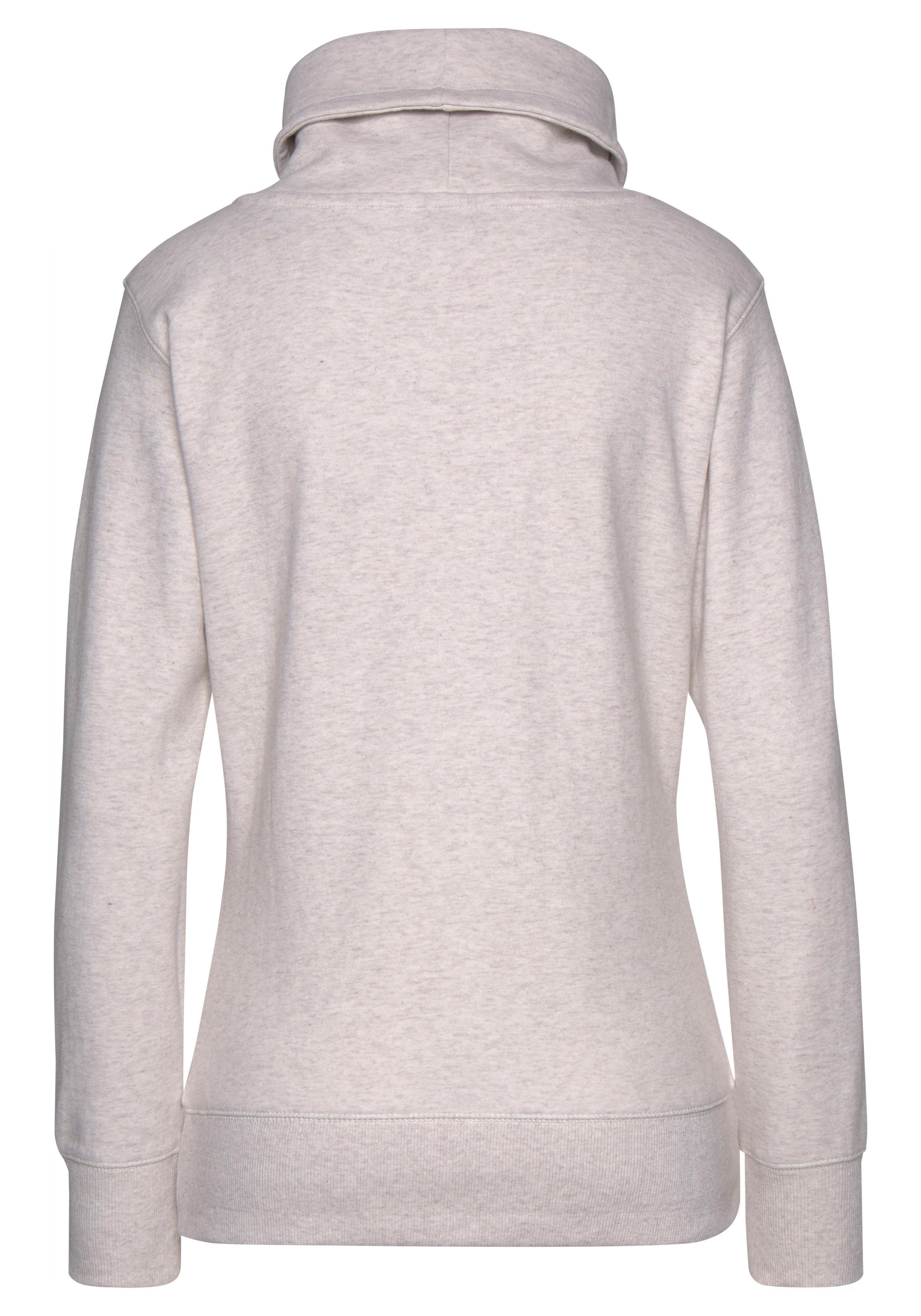 Bench. Loungewear Longsweatshirt »mit Stehkragen in Layeroptik«, und Kängurutasche, Loungewear, Loungeanzug