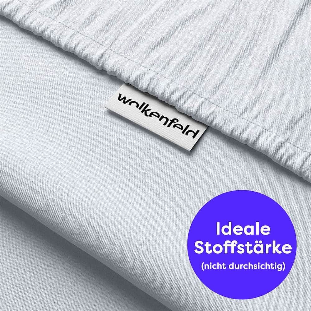 Wolkenfeld Spannbettlaken »100% Baumwolle - Superweiches Bettlaken für Matratzen von 5 bis 20cm« Rutschfest & Blickdicht - 90x200, 140x200, 160x200, 180x200 200x200