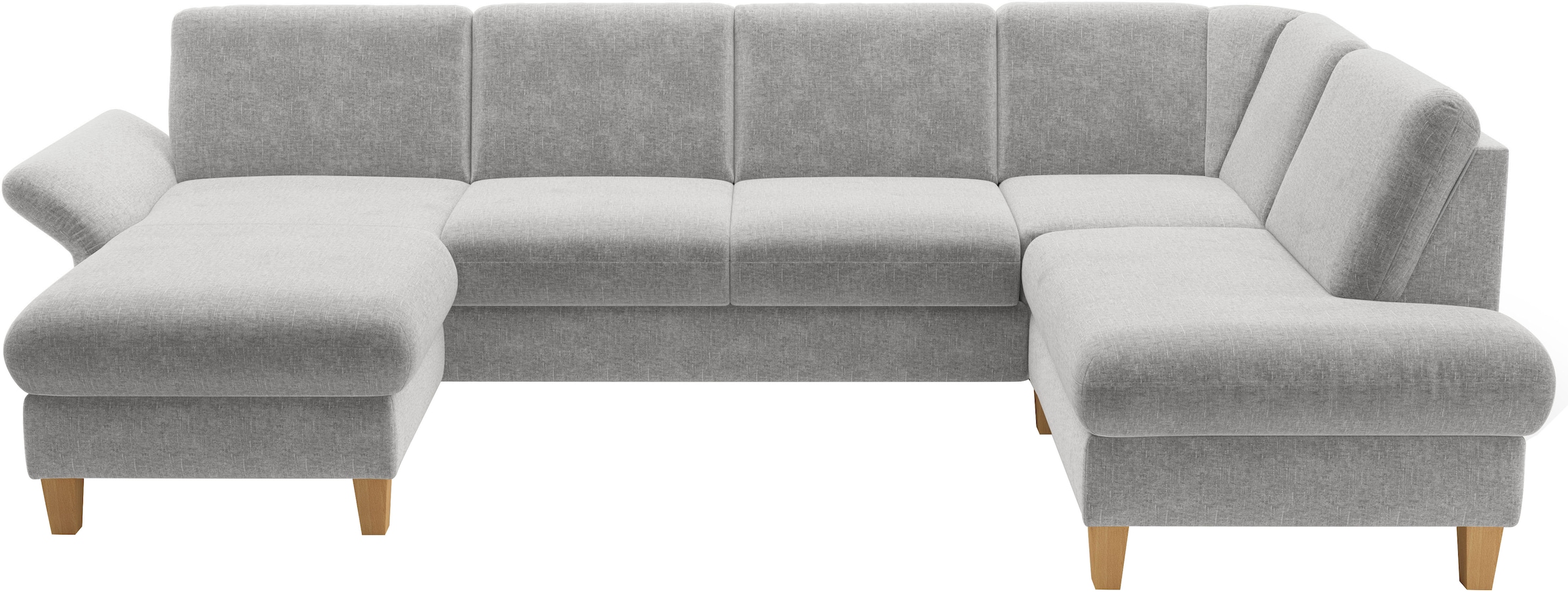 Home affaire Wohnlandschaft »Rochelle, U-Form«, optional mit Armteilverstellung, mit Bettfunktion & Bettkasten