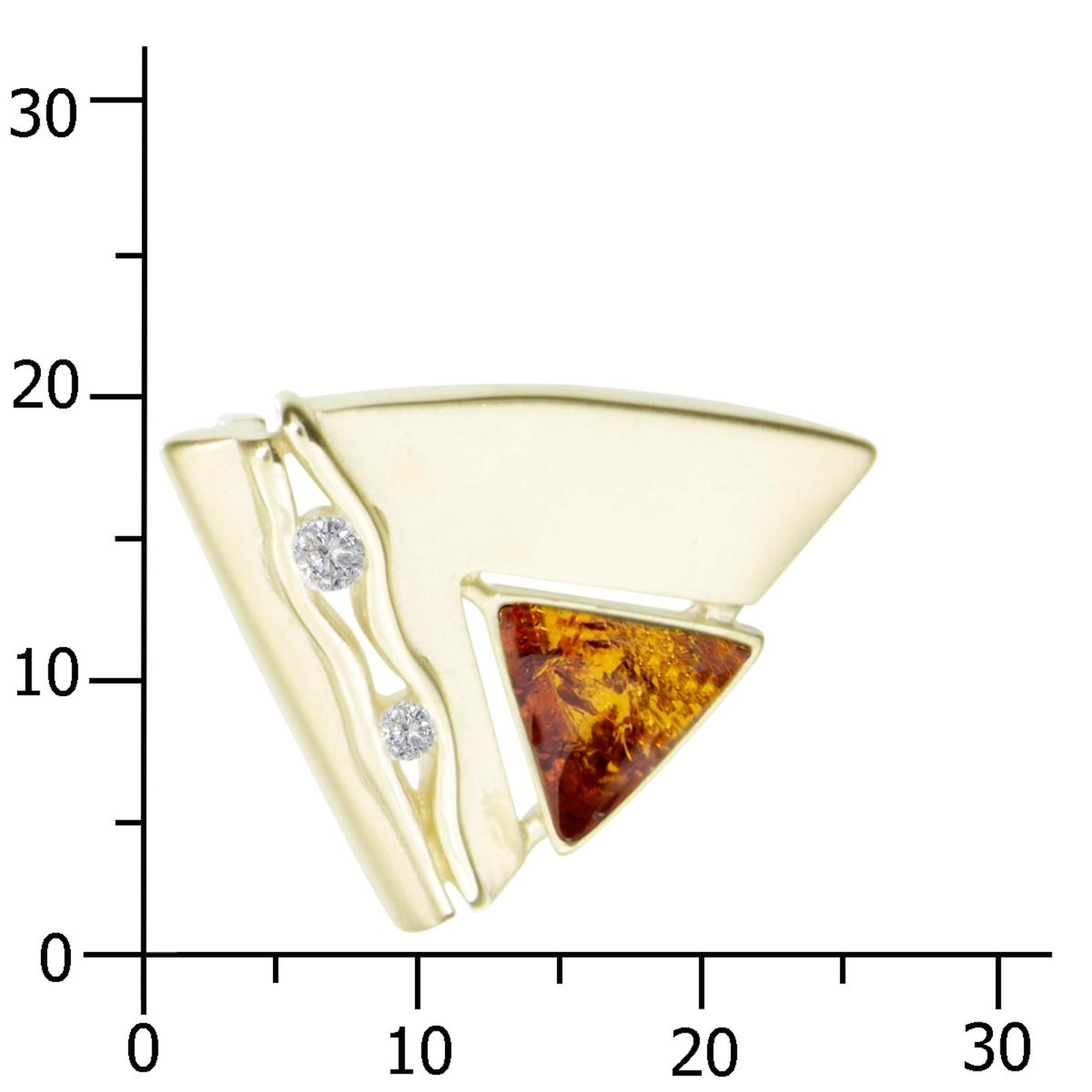 OSTSEE-SCHMUCK Kettenanhänger »- Gleiter-Benita - Gold 585/000 - Bernstein/Brillant«