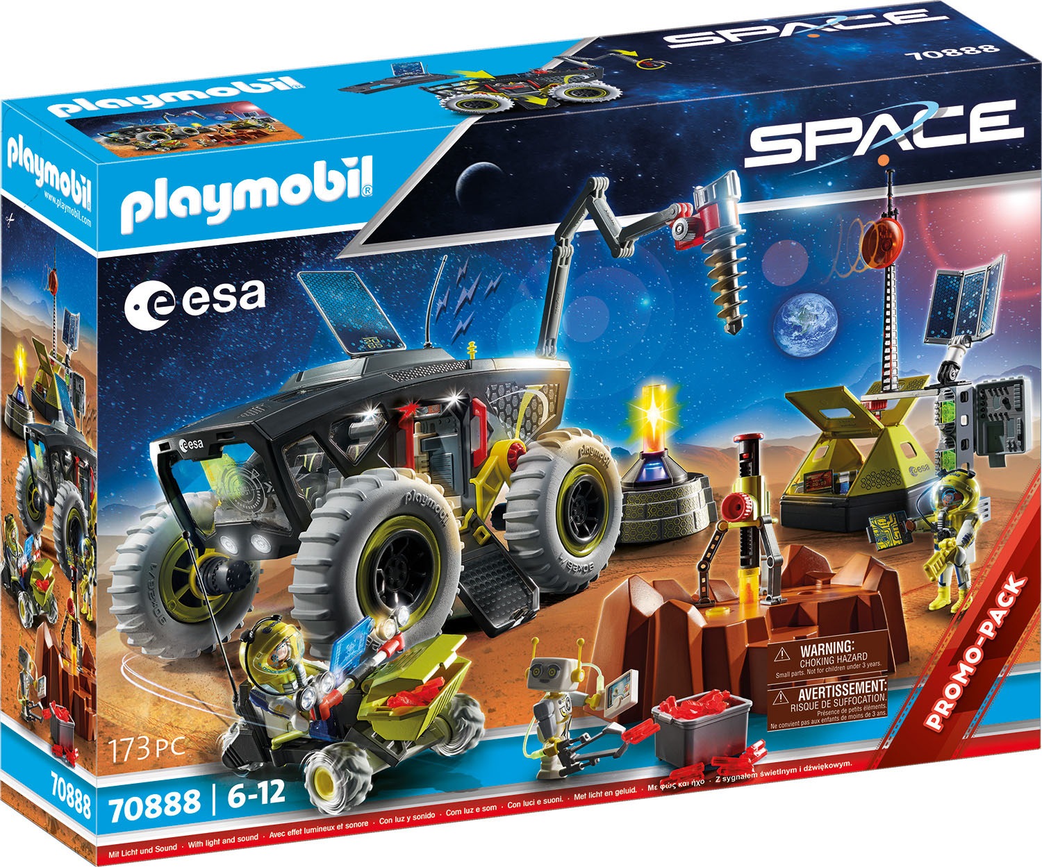 Playmobil® Konstruktions-Spielset »Mars-Expedition mit Fahrzeugen (70888), Space«, (173 St.), mit Licht- und Soundeffekten, Made in Germany