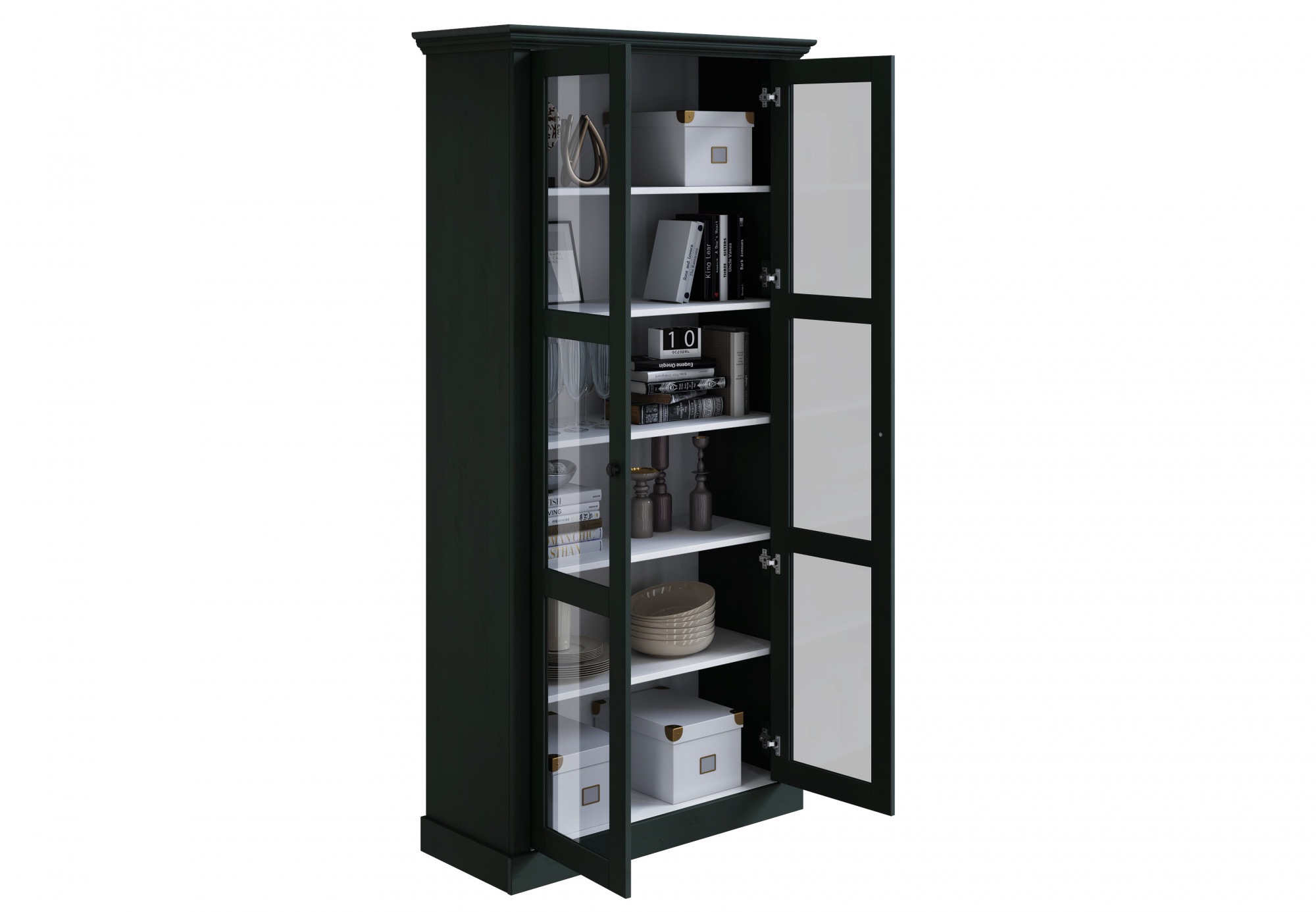Home affaire Vitrine »Meliss«, aus massiver Kiefer, mit viel Stauraum