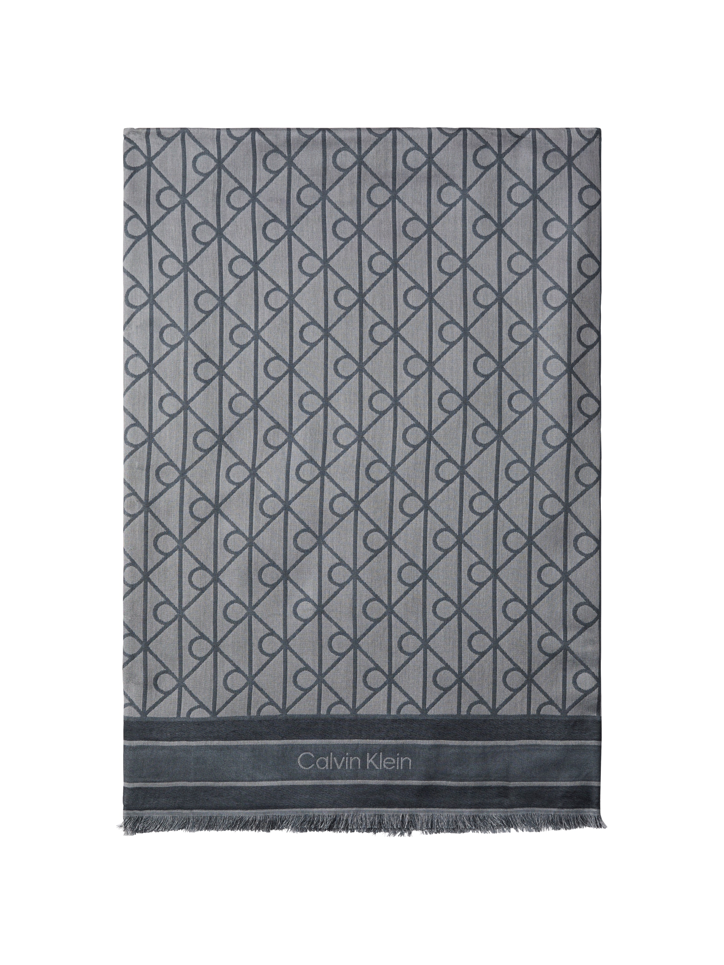 Calvin Klein Modetuch »EMBLEM AOP JACQUARD SQUARE SCARF« Mit Markenlabelmusterung
