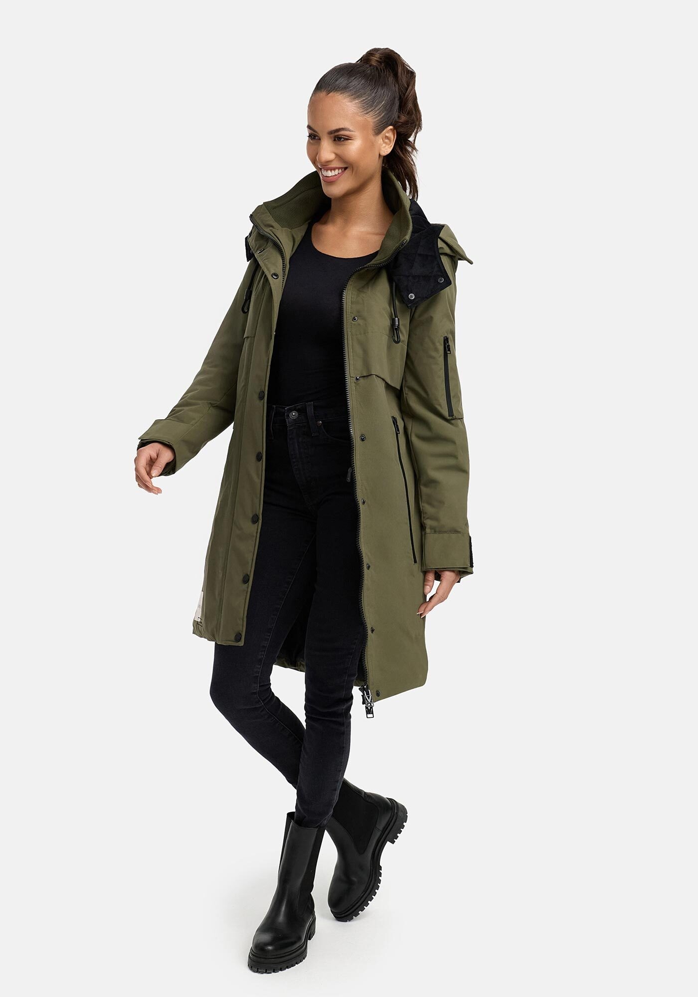 Marikoo Winterjacke »Marikoo Anoukaa Damen Winterjacke N032«