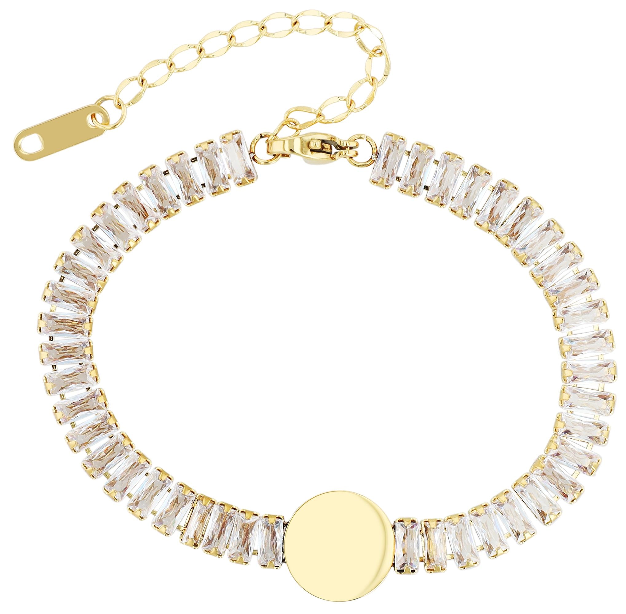 Adelia´s Armband »Damen Armband aus Edelstahl mit Zirkonia 16,5 cm«