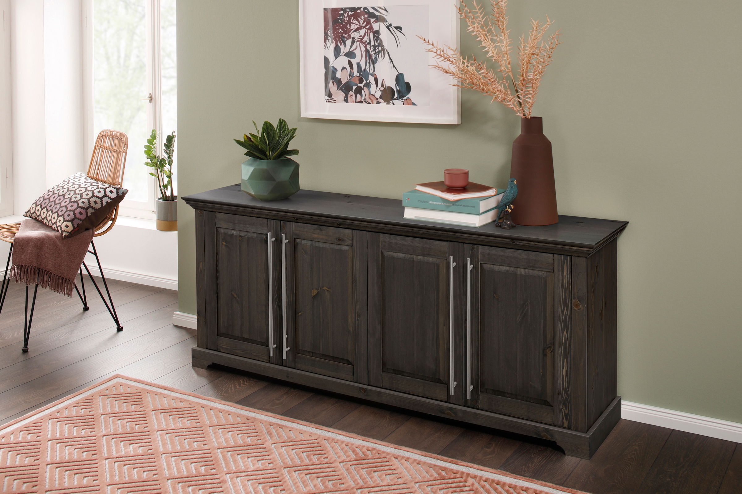 Home affaire Kommode »Meliss«, aus massiver Kiefer, FSC® 4-türig, Breite 171 cm