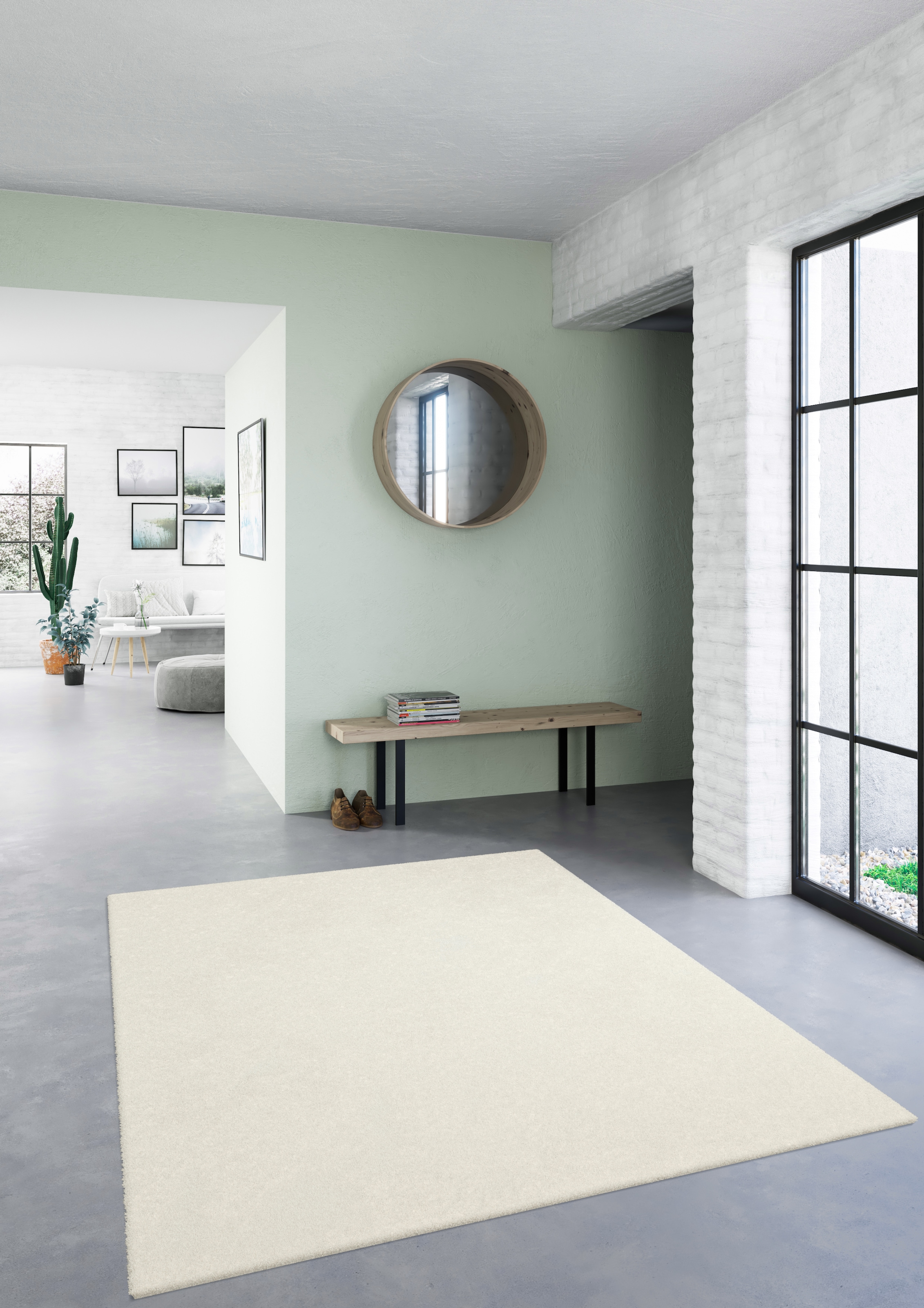 Primaflor-Ideen in Textil Teppich »MELLOW, Made in Belgium« rechteckig 19 mm Höhe Uni Farben, weicher Flor, waschbar