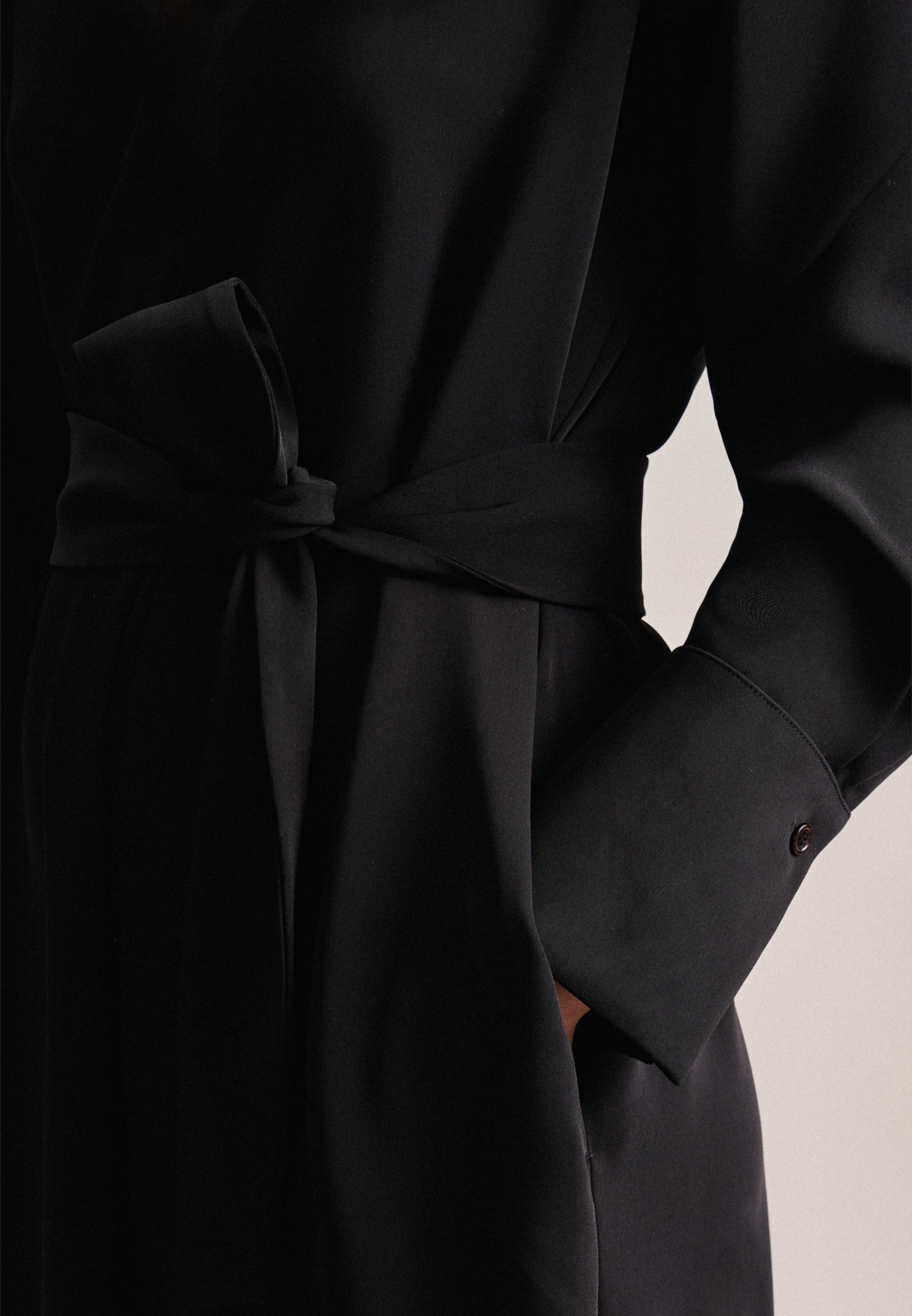 seidensticker Sommerkleid »Schwarze Rose«, Kragen Uni