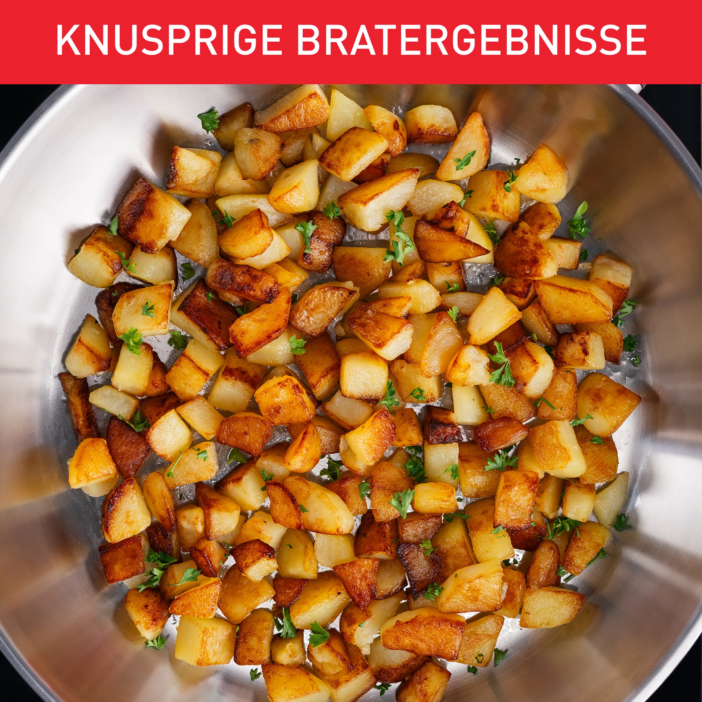 Tefal Pfannen-Set »Duetto On« Edelstahl Set, 2 Stk. tlg. 24/28 cm, unversiegelt, Induktion, genieteter Griff, backofengeeignet