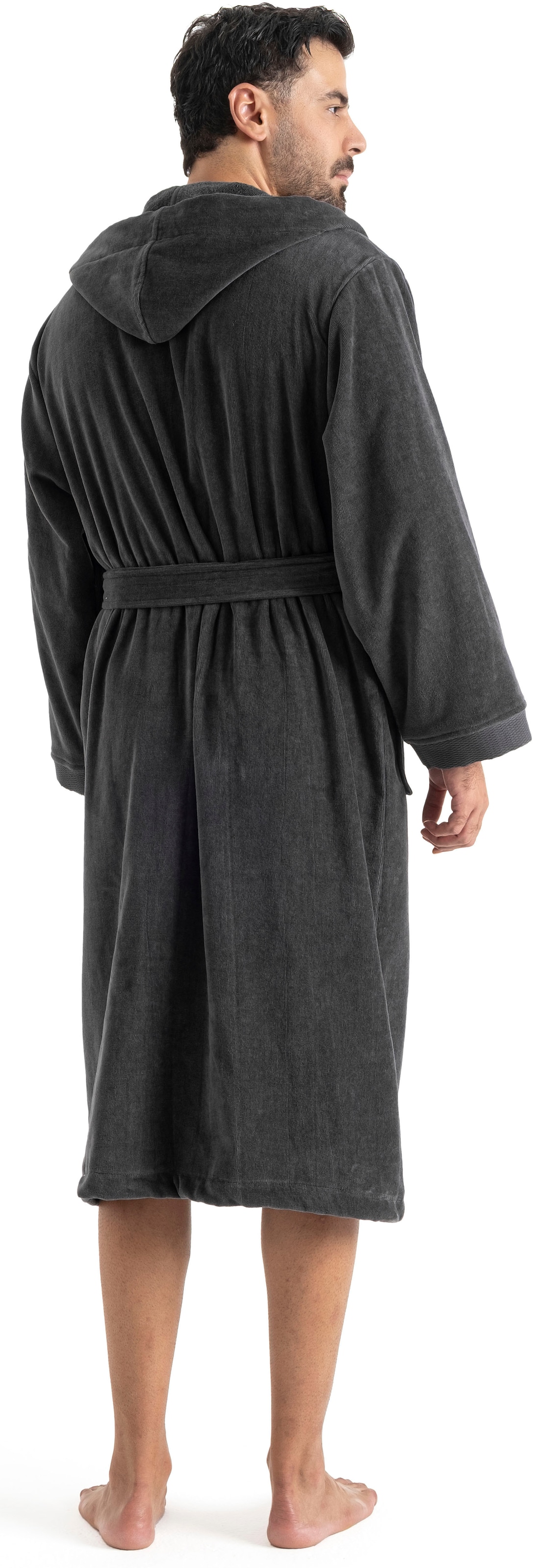 OTTO home Unisex-Bademantel »Fenya, 330 g/m², Premium, Hotelbademantel, Morgenmantel,  Sauna & Spa« 1 Stk. Reißverschlusstaschen, weich mit GRATIS-Zugabe: 1x Duschtuch 70x140 cm