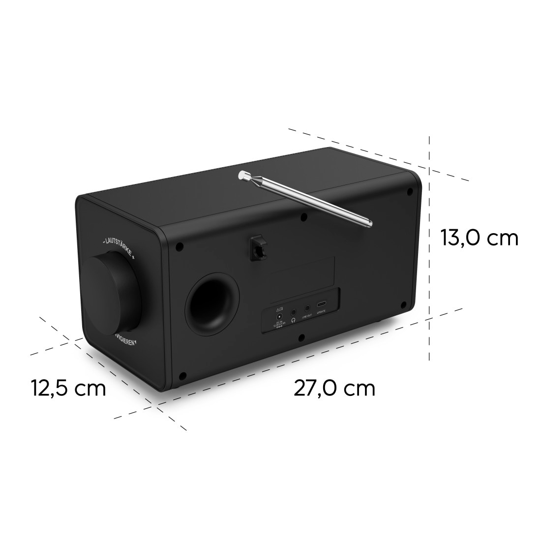 Hama Digitalradio (DAB+) »Digitalradio mit DAB+ FM Bluetooth und Wecker« ( Digitalradio (DAB+) 5 W) 4,3 Zoll TFT Display, große Tasten, Direktwahltasten