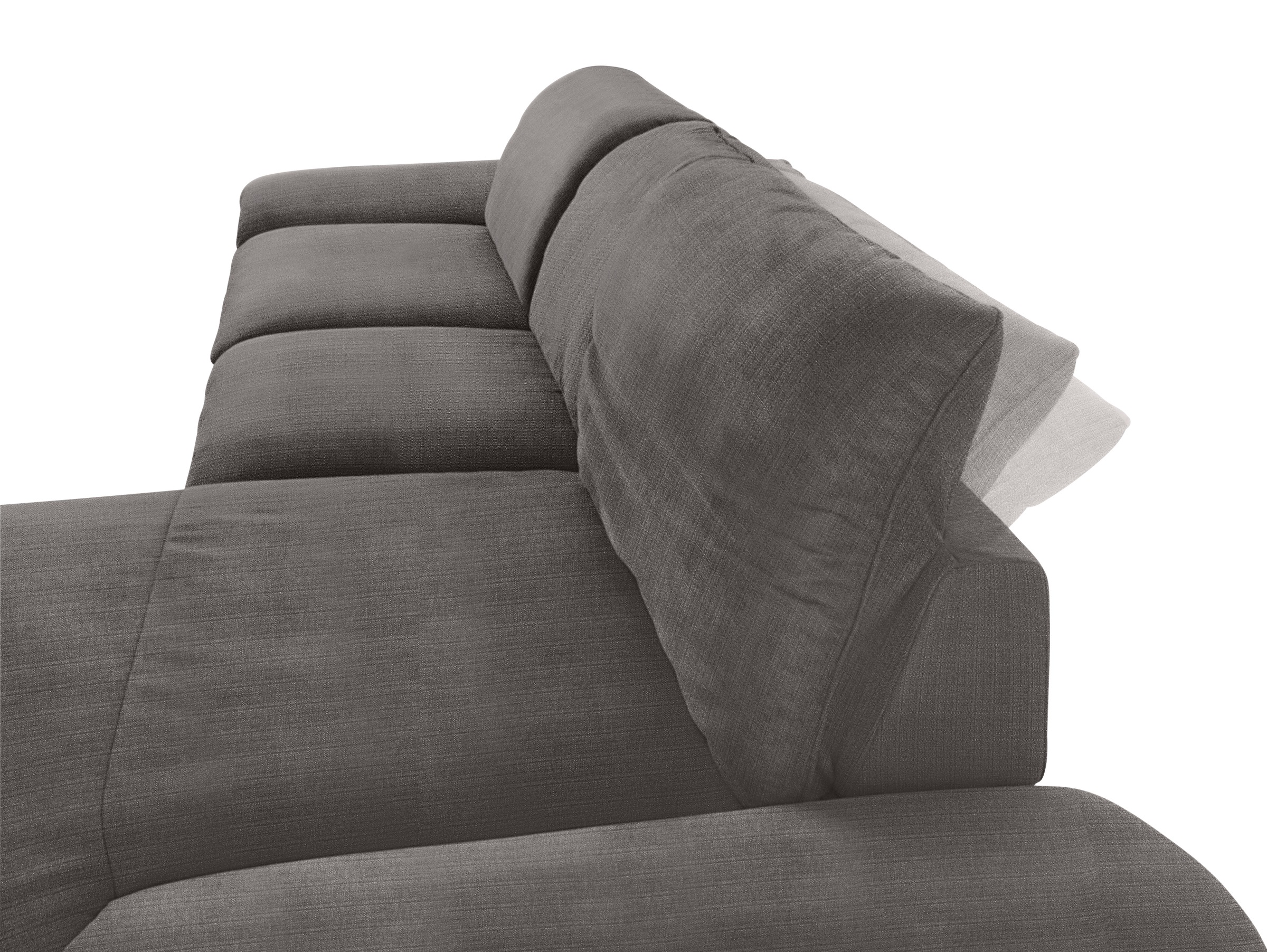 W.SCHILLIG Ecksofa »enjoy&MORE, Designsofa, bequem, zeitlos und elegant, L-Form«, mit Sitztiefenverstellung, Füße Chrom glänzend, Breite 340 cm